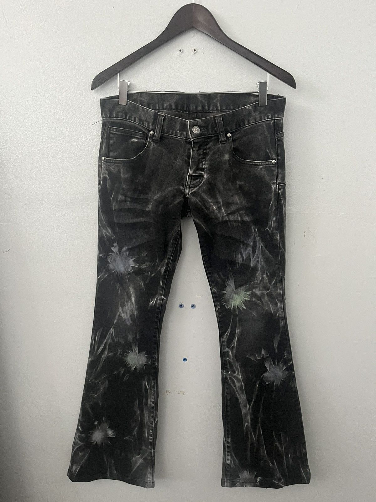TORNADO MART GRADIENT-DYED BELL BOTTOM PANTS | Barhaine Archive