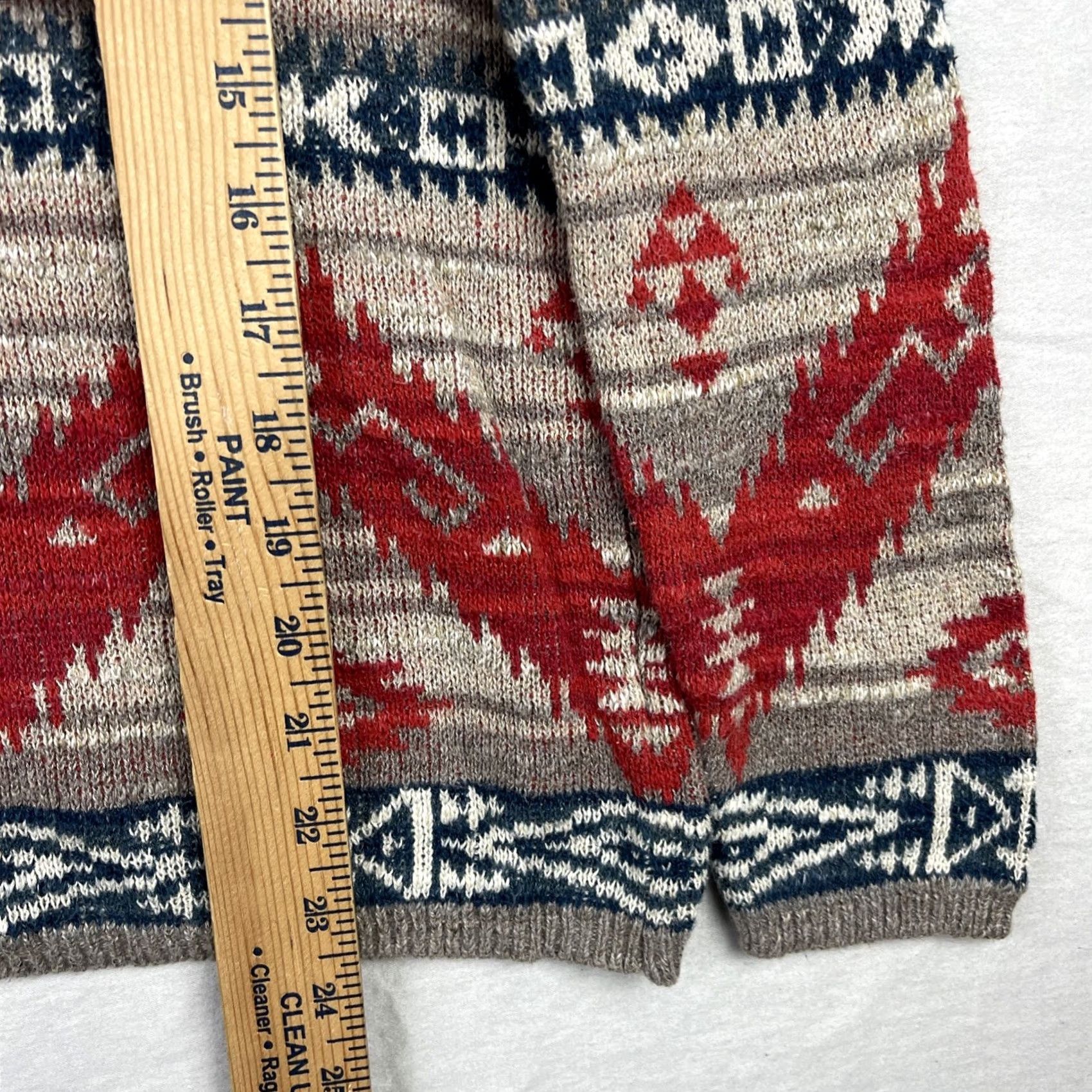 Vintage Denim & Supply Ralph Lauren Sweater Womens Medium Red Aztec Wester Navajo Knit Size M / US 6-8 / IT 42-44 - 5 Thumbnail