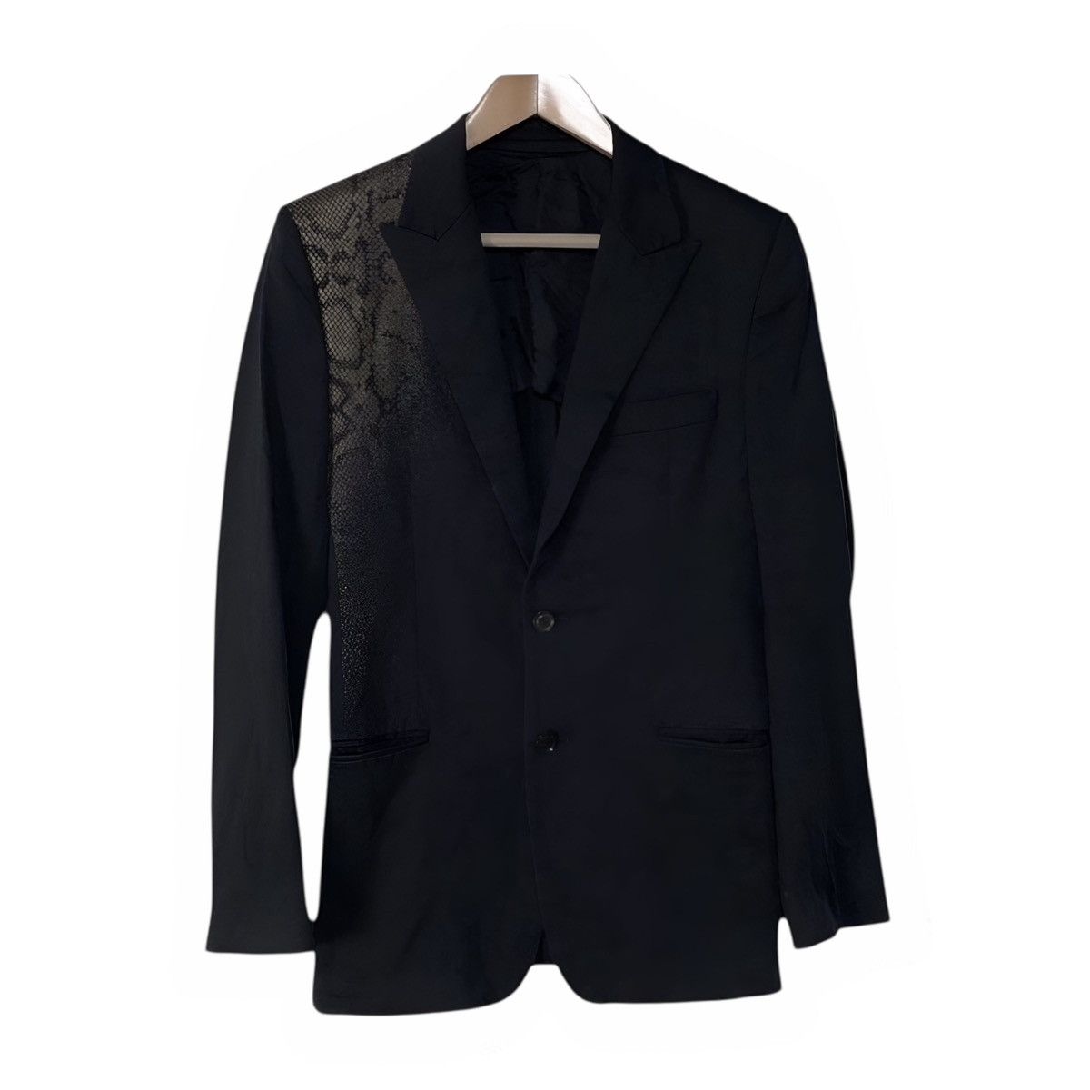Japanese Brand Snakeskin mix blazer Size US M / EU 48-50 / 2 - 1 Thumbnail