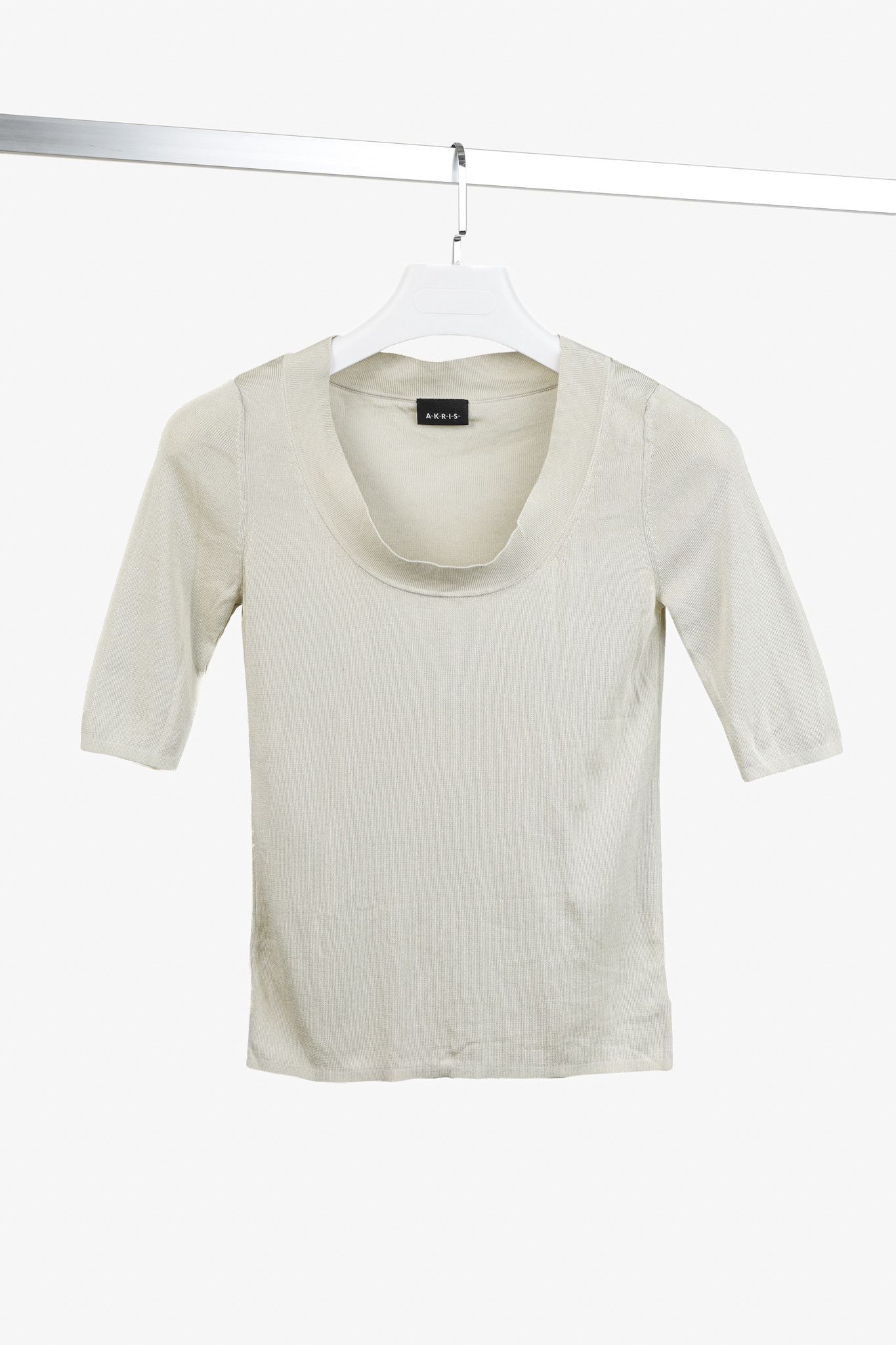 Akris Akris Cream Scoop Neck Beige Knit Top Size M / US 6-8 / IT 42-44 - 1 Thumbnail