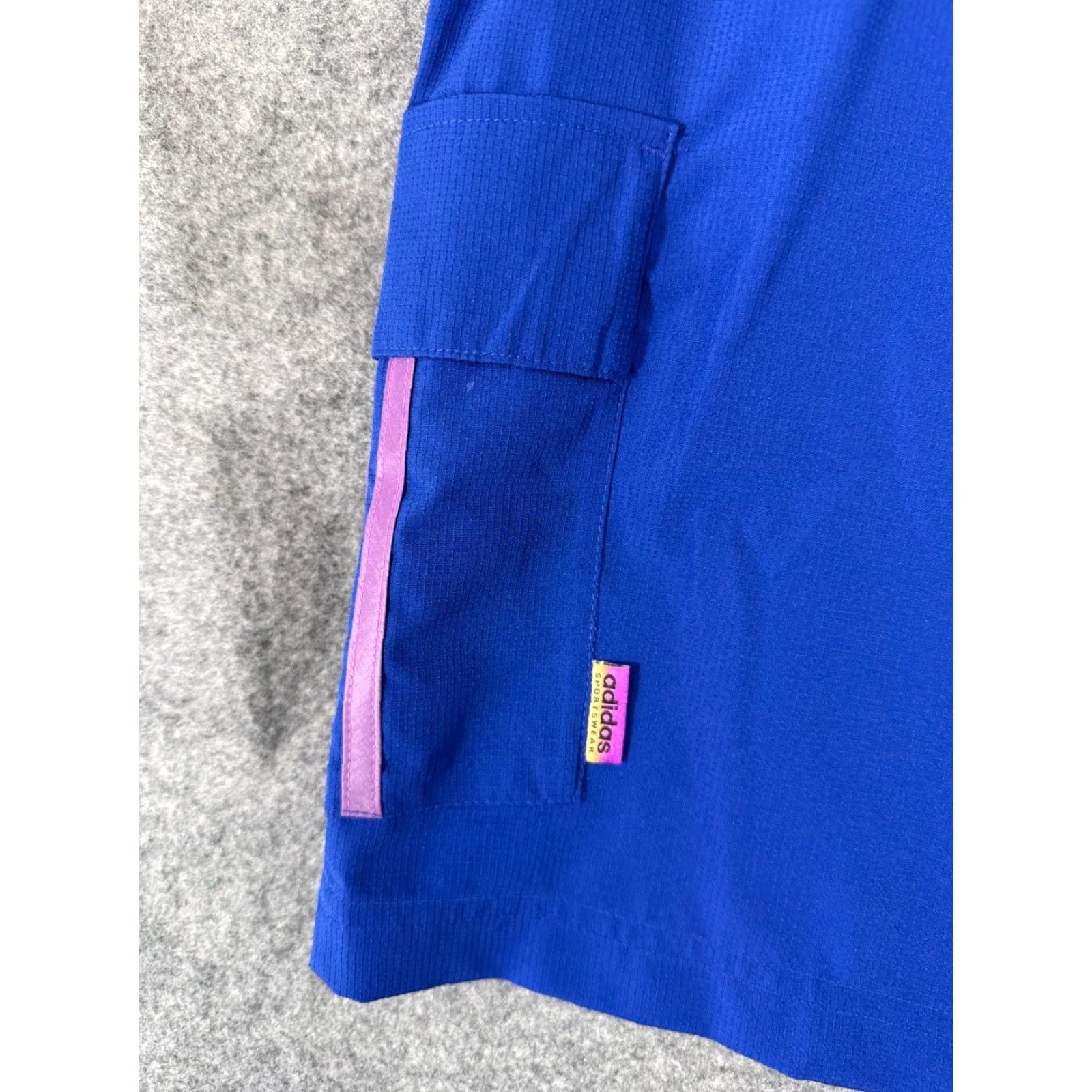 Adidas Adidas Sun Cargo Shorts Mens 2XL Blue Multi Sports Performance Drawstring NWT Size US 39 - 6 Thumbnail