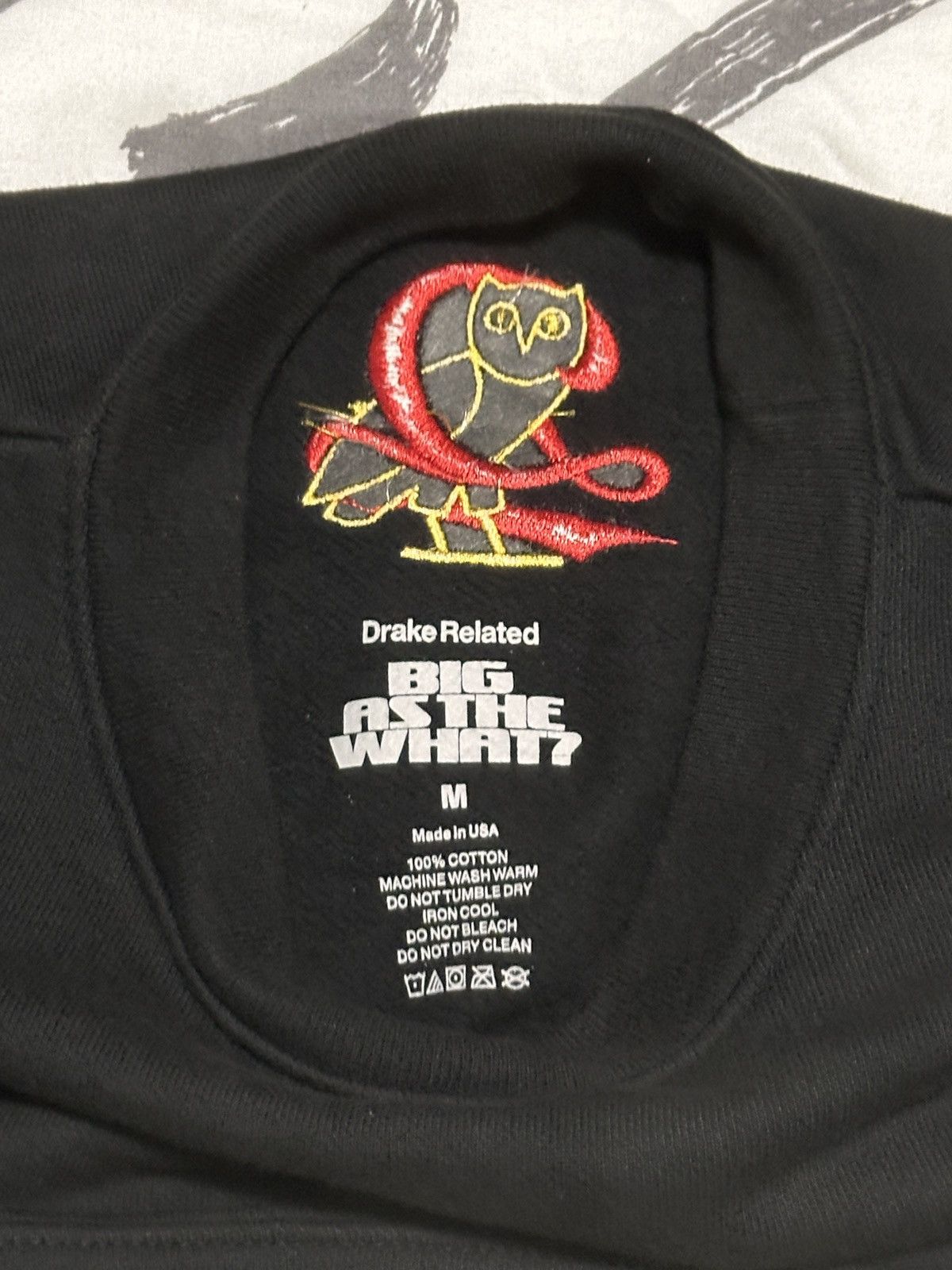 image of Drake X J.cole Big As The What Sweatshirt Size M in Black, Men's