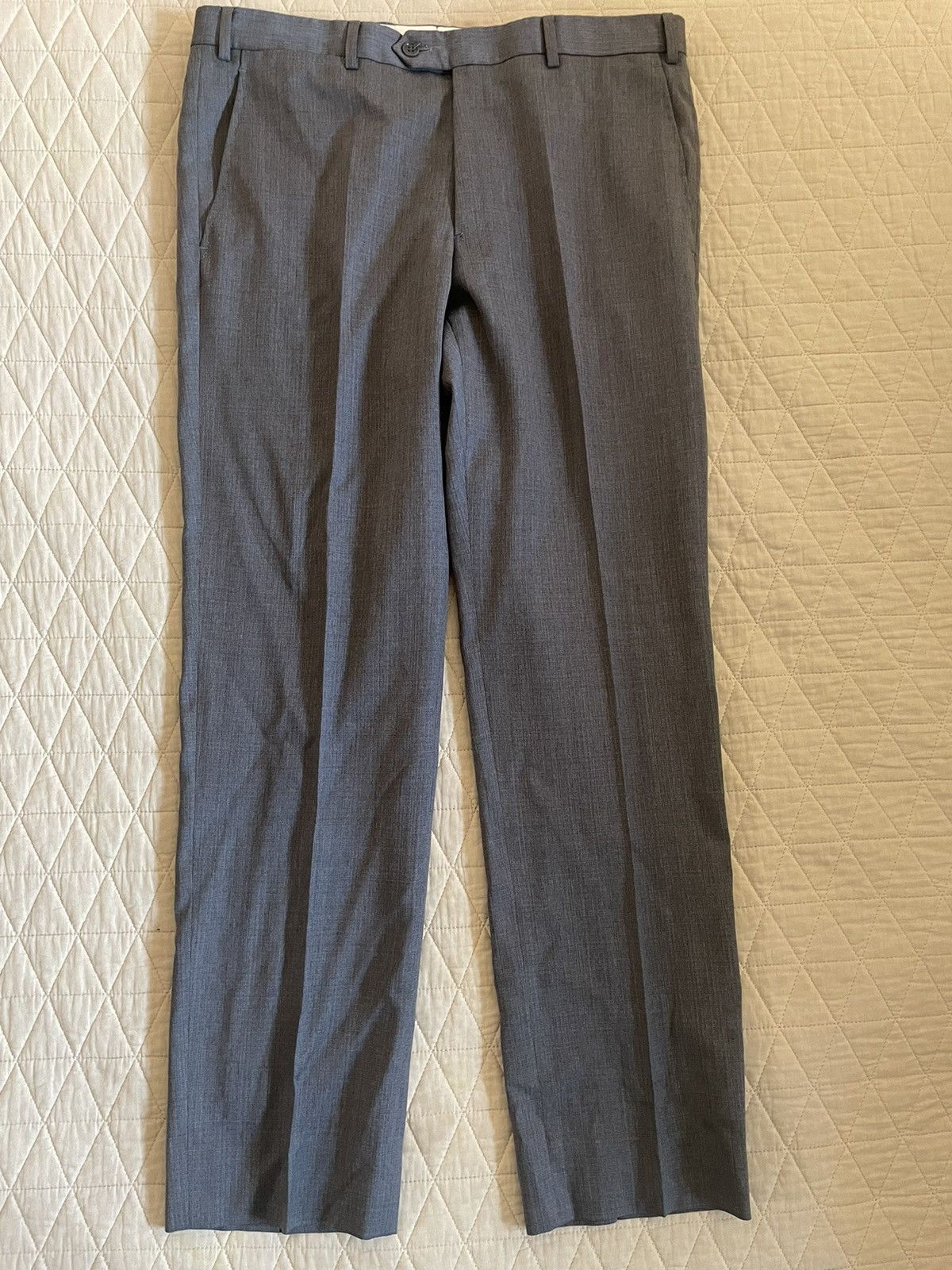 Armani Collezioni Flat Front Button Tab Wool Trouser Size US 34 / EU 50 - 5 Thumbnail