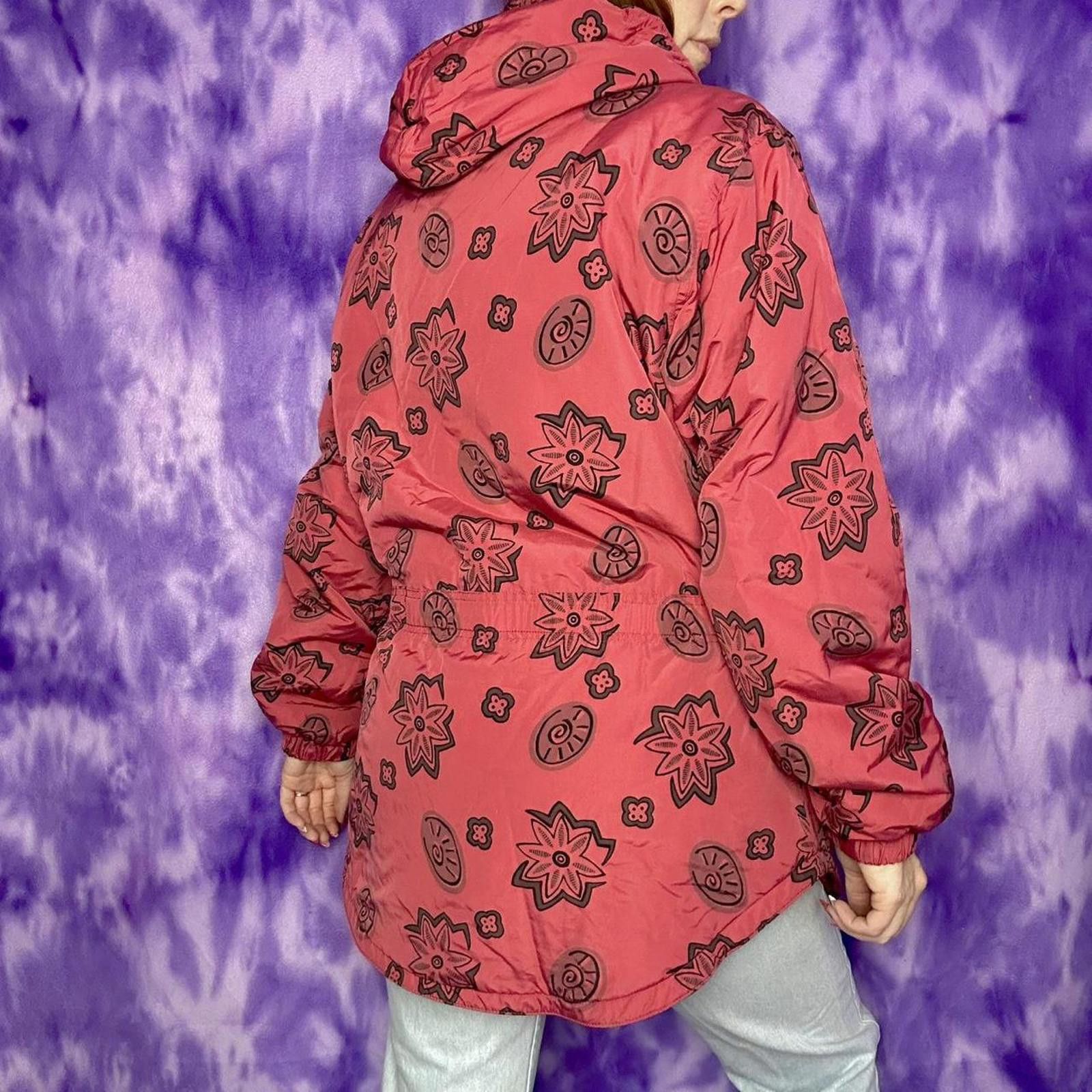 L.L. Bean ❤️ L.L.Bean Vtg 80s 90s Red and black floral anorak Size L / US 10 / IT 46 - 4 Thumbnail
