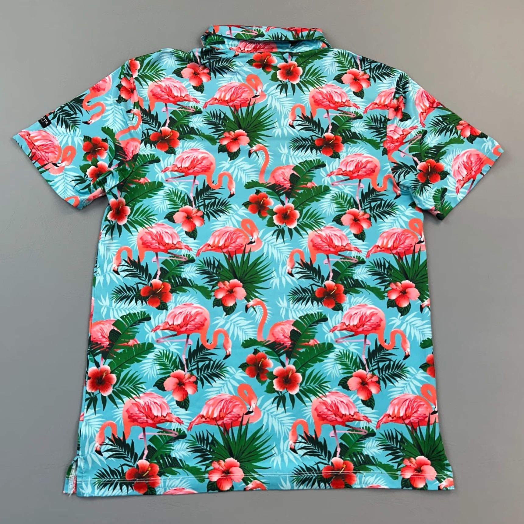 Vintage Yatta Golf Polo Shirt Mens Small Floral Flamingo Print Performance Golf Casual Size US S / EU 44-46 / 1 - 6 Thumbnail