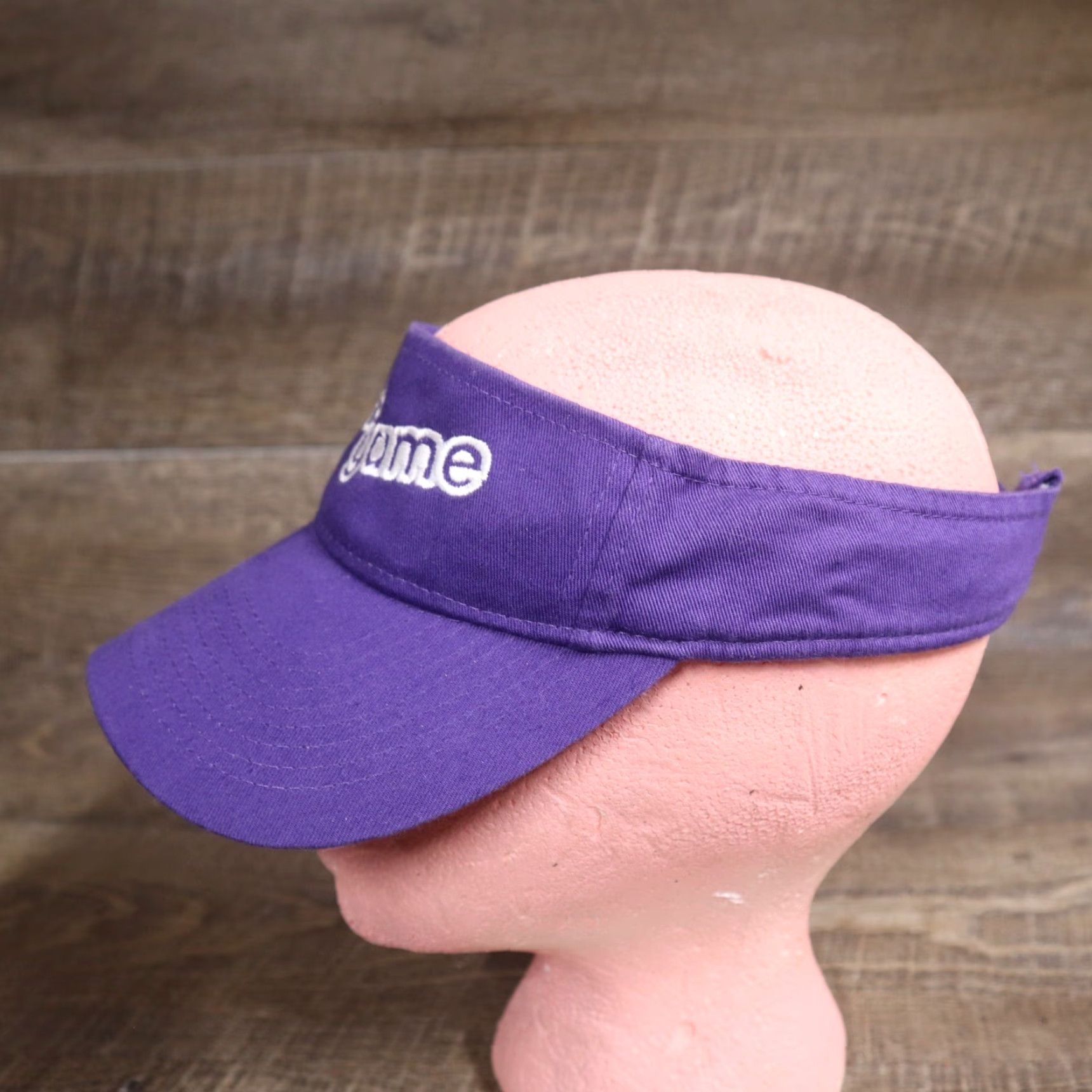 Augusta Sportswear Virginia Lottery We're Game Purple Embroidered Sun Visor Adult Adjustable Hat Size ONE SIZE - 5 Thumbnail