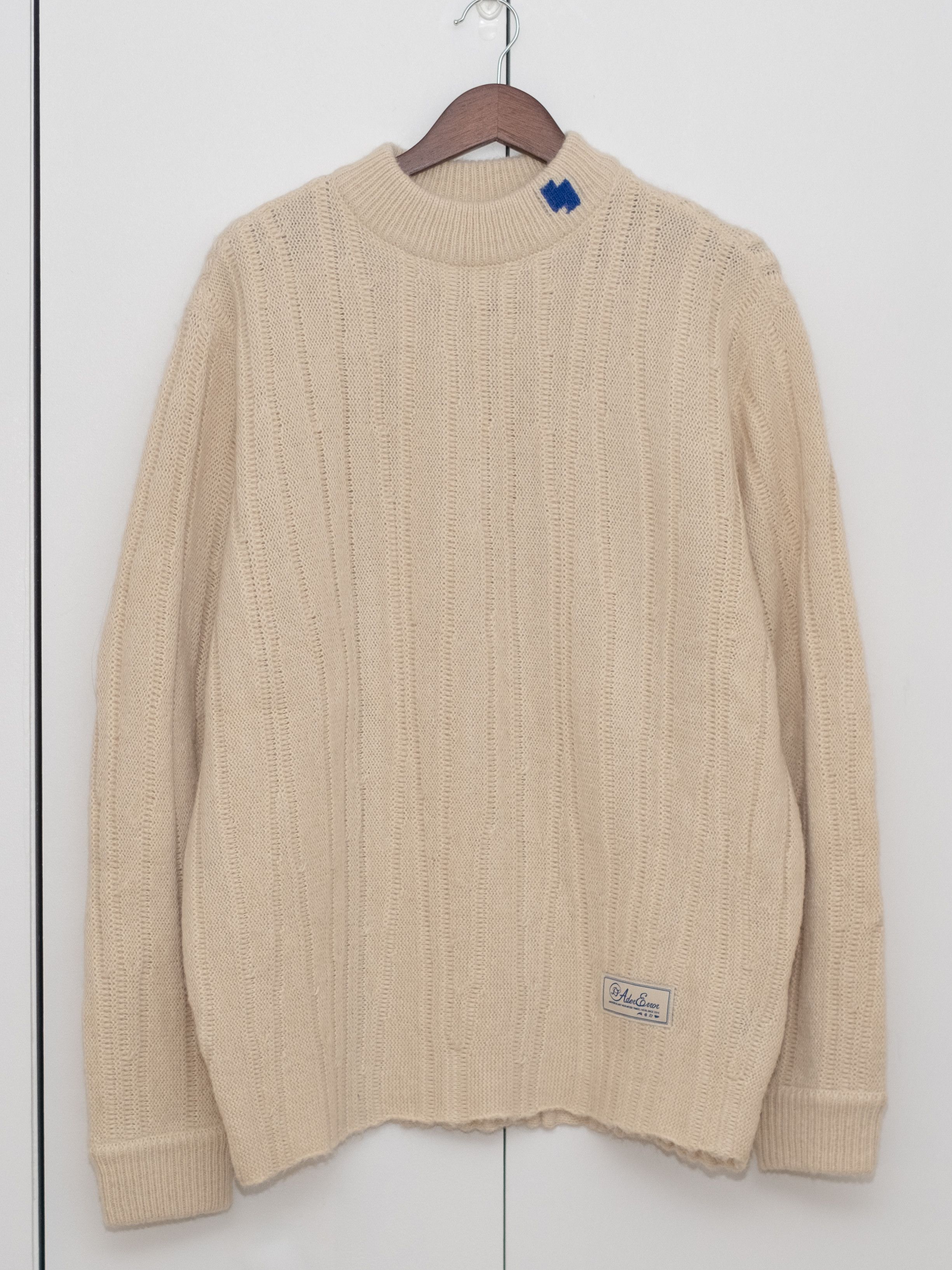 image of Ader Error Fluic Reversible Mock-Neck in Off White, Men's (Size Medium)