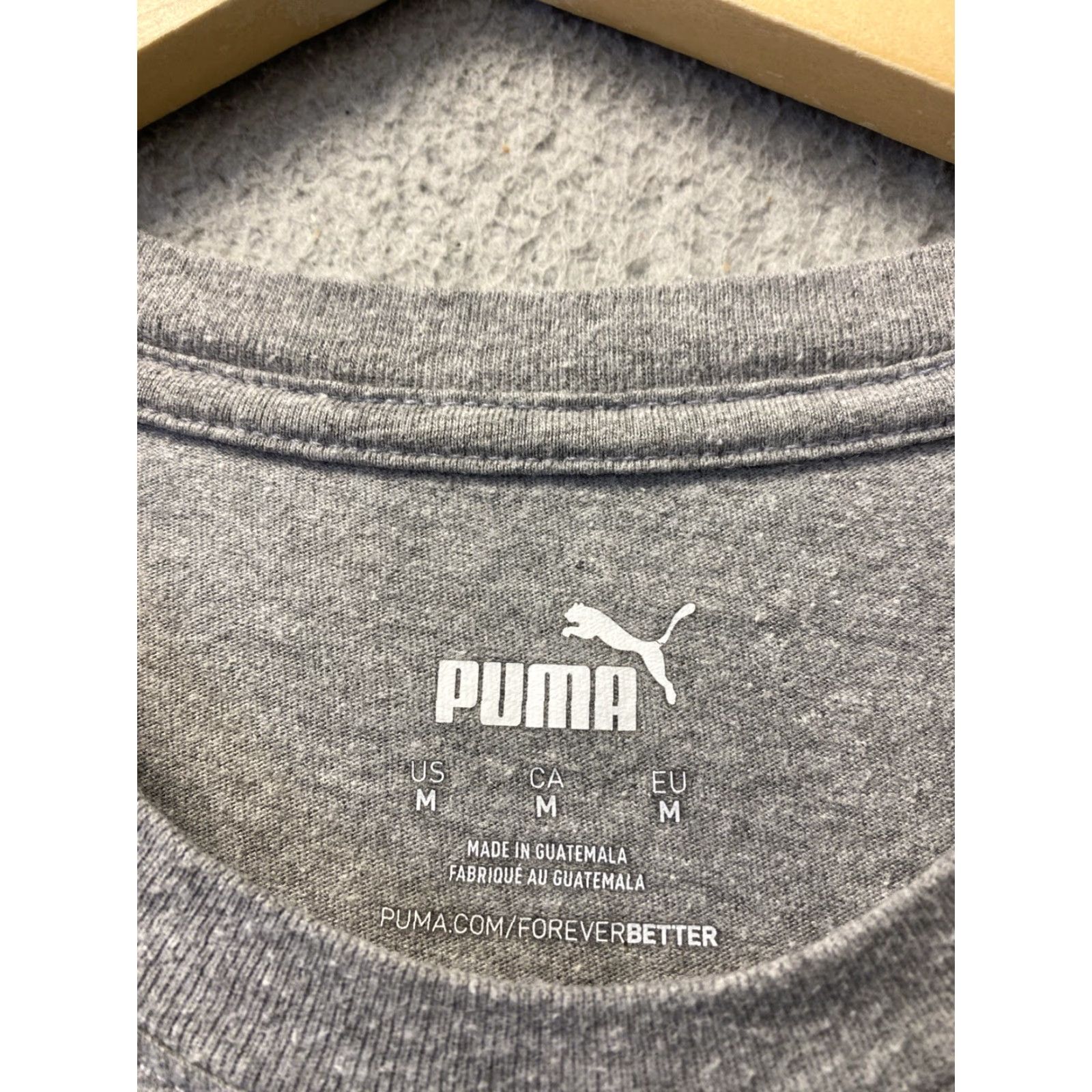 Puma PUMA Logo T-Shirt Women's Size M Gray Casual Sports Short Sleeve Size M / US 6-8 / IT 42-44 - 3 Thumbnail