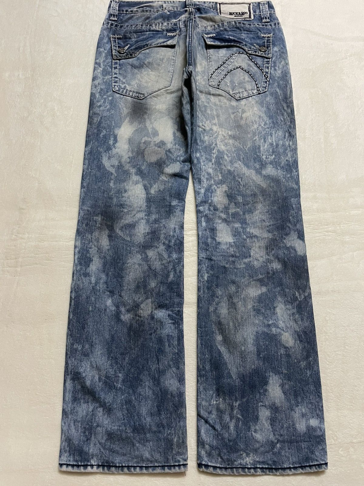 Japanese Brand Vintage Buckaroo Rusty Acidwash Distress Ripped Jeans Size US 37 - 9 Thumbnail