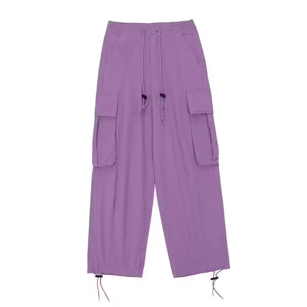 image of Vintage Large Pocket Casual Cargo Pants in Purple, Men's (Size 32)