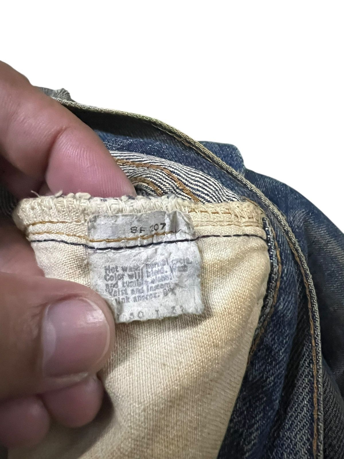 Levi's 60’s Levi’s 501 Redline #2 Selvedge Distressed Rusty Jean Size US 29 - 22 Thumbnail