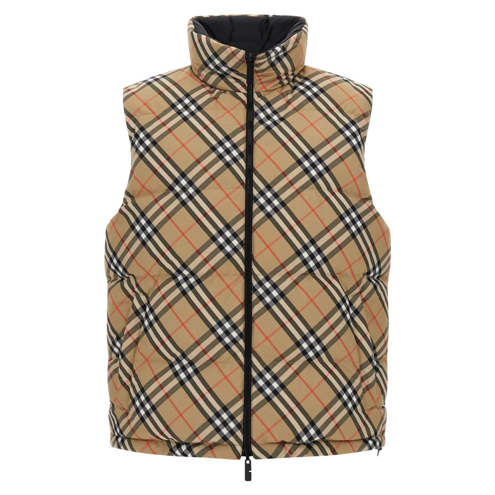 BURBERRY Snowshill Beige/Black Reversible Vest New And Authe