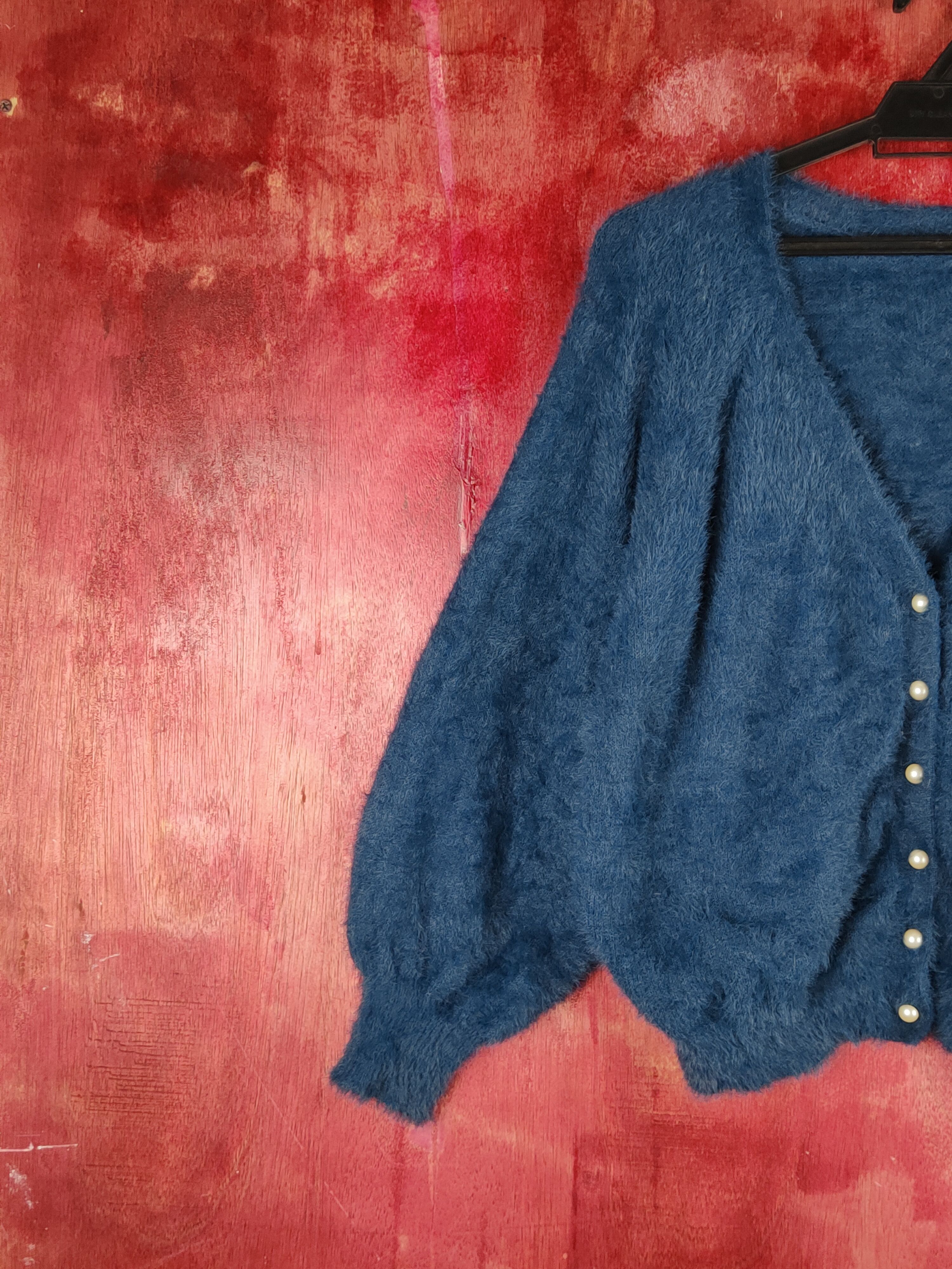 Japanese Brand Rópe Picnic Blue Shag Shaggy Fur Mohair Knitwear #S1955 Size M / US 6-8 / IT 42-44 - 3 Thumbnail