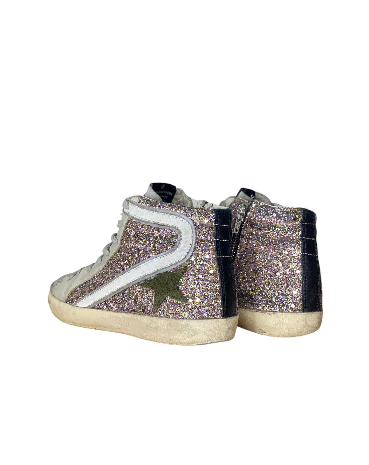 Golden Goose High-top sneakers in leather and sequins Size US 5 / IT 35 - 4 Thumbnail