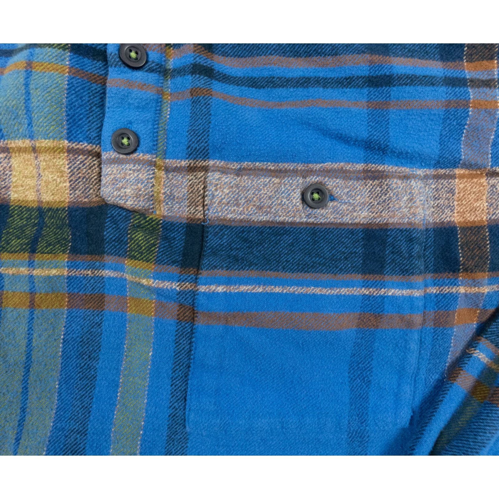 Walls Without Walls Flannel Polo Shirt Adult Small Blue Plaid Long Sleeve Collared Outdoor Mens Size US S / EU 44-46 / 1 - 3 Thumbnail