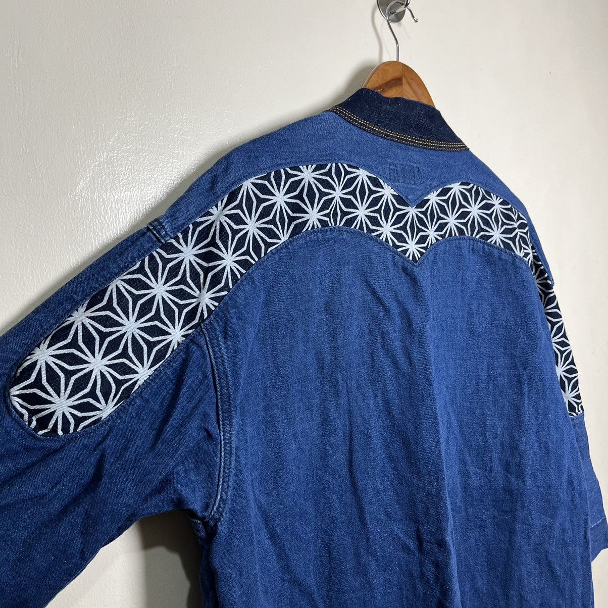 Evisu Evisu Discharged Daicock Insert Selvedge Denim Kimono Size US M / EU 48-50 / 2 - 20 Thumbnail