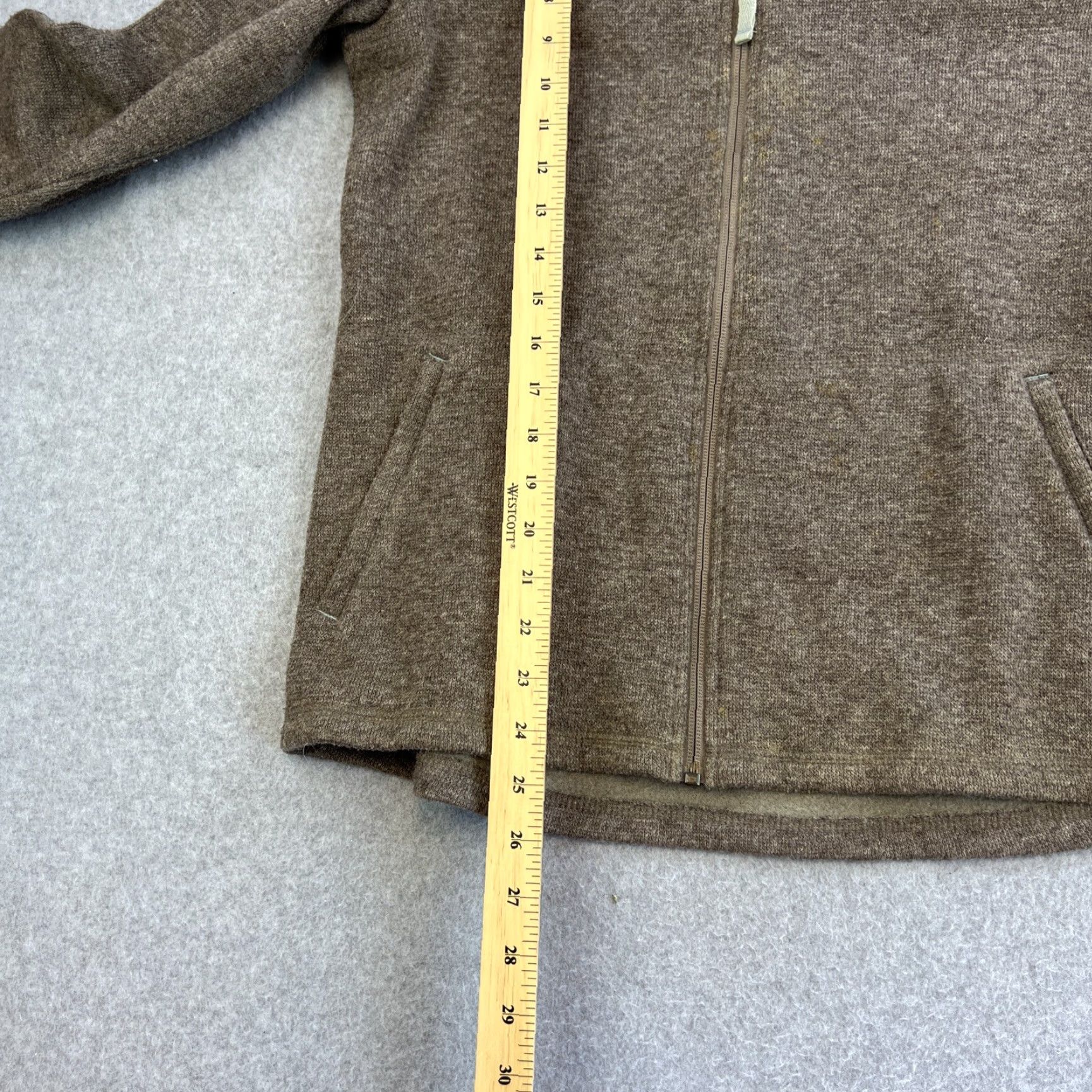 Orvis Orvis Jacket Womens Small Brown Full Zip Fleece Hooded Wool Blend Sweater Size S / US 4 / IT 40 - 3 Thumbnail