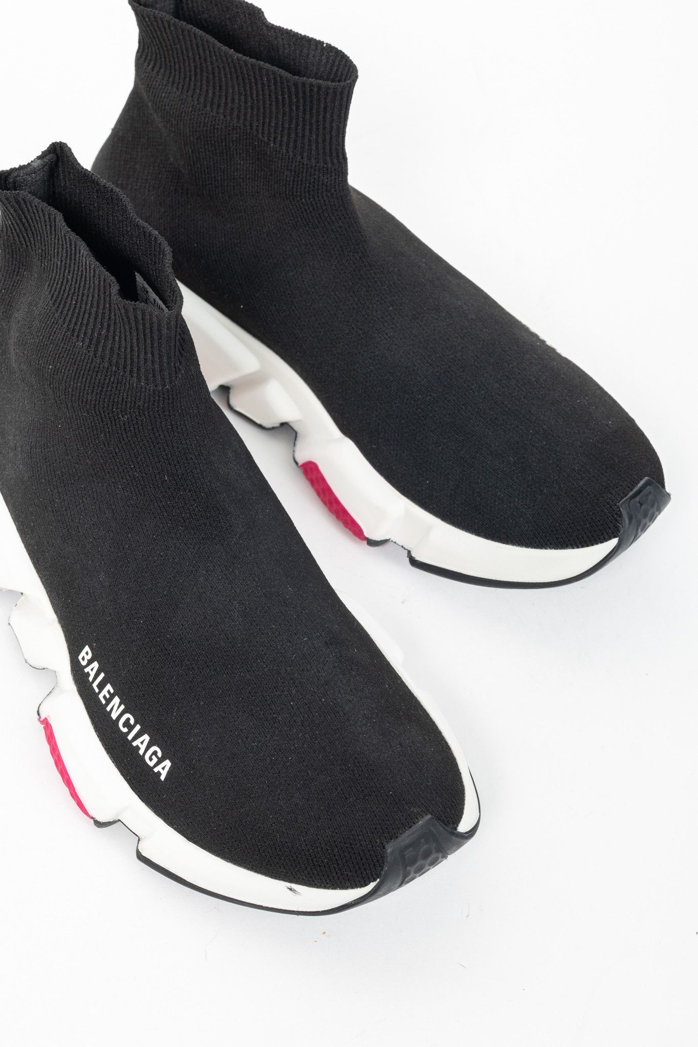 Balenciaga Balenciaga Speed "Black Pink" Knit Sock Trainers Size US 7 / IT 37 - 6 Thumbnail