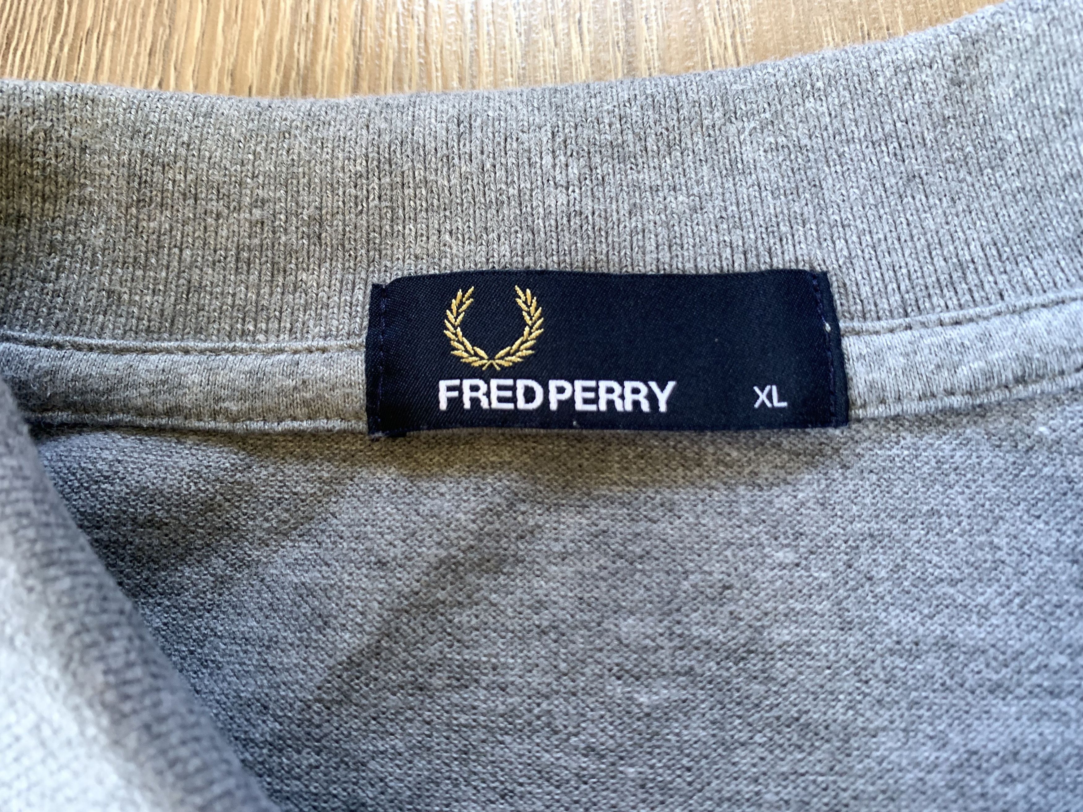 Designer × Fred Perry Fred Perry Basic Gray Cotton Long Sleeve Polo Size US XL / EU 56 / 4 - 7 Thumbnail