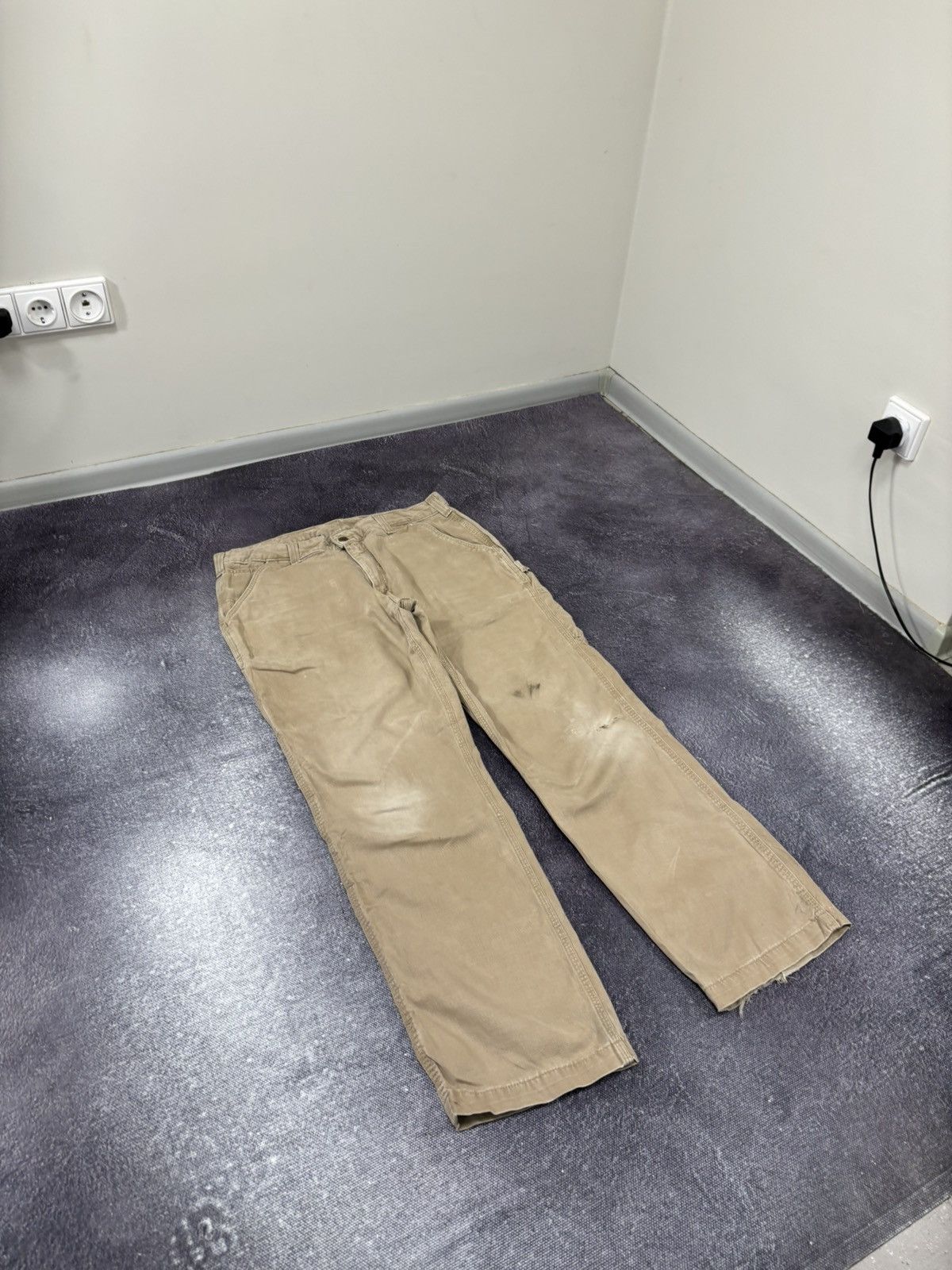 Carhartt Vintage Carhartt USA Cream Work Hype Baggy Carpenter Pants Size US 36 / EU 52 - 8 Thumbnail