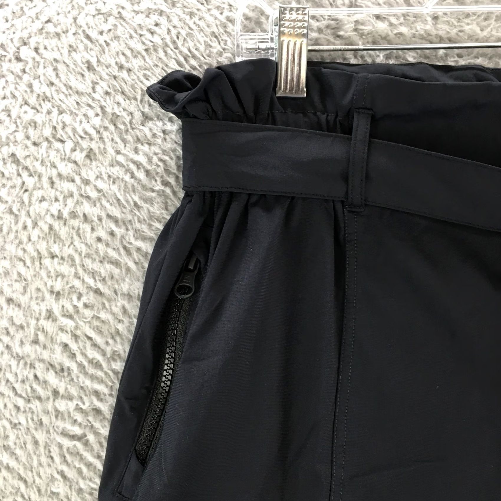 Blanc Noir Blanc Noir Paper Bag Shorts Womens Large Black Elastic Waist Belted High Rise Featured Belted Paperbag Shorts Womens Black High Rise Clearance Size 36" / US 14 / IT 50 - 2 Thumbnail