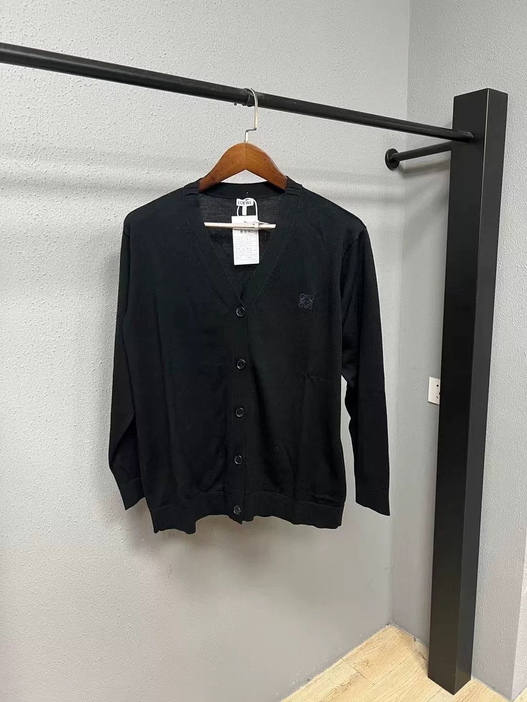 Loewe Loewe Logo Wool Cardigan in Black Size US S / EU 44-46 / 1 - 1 Thumbnail