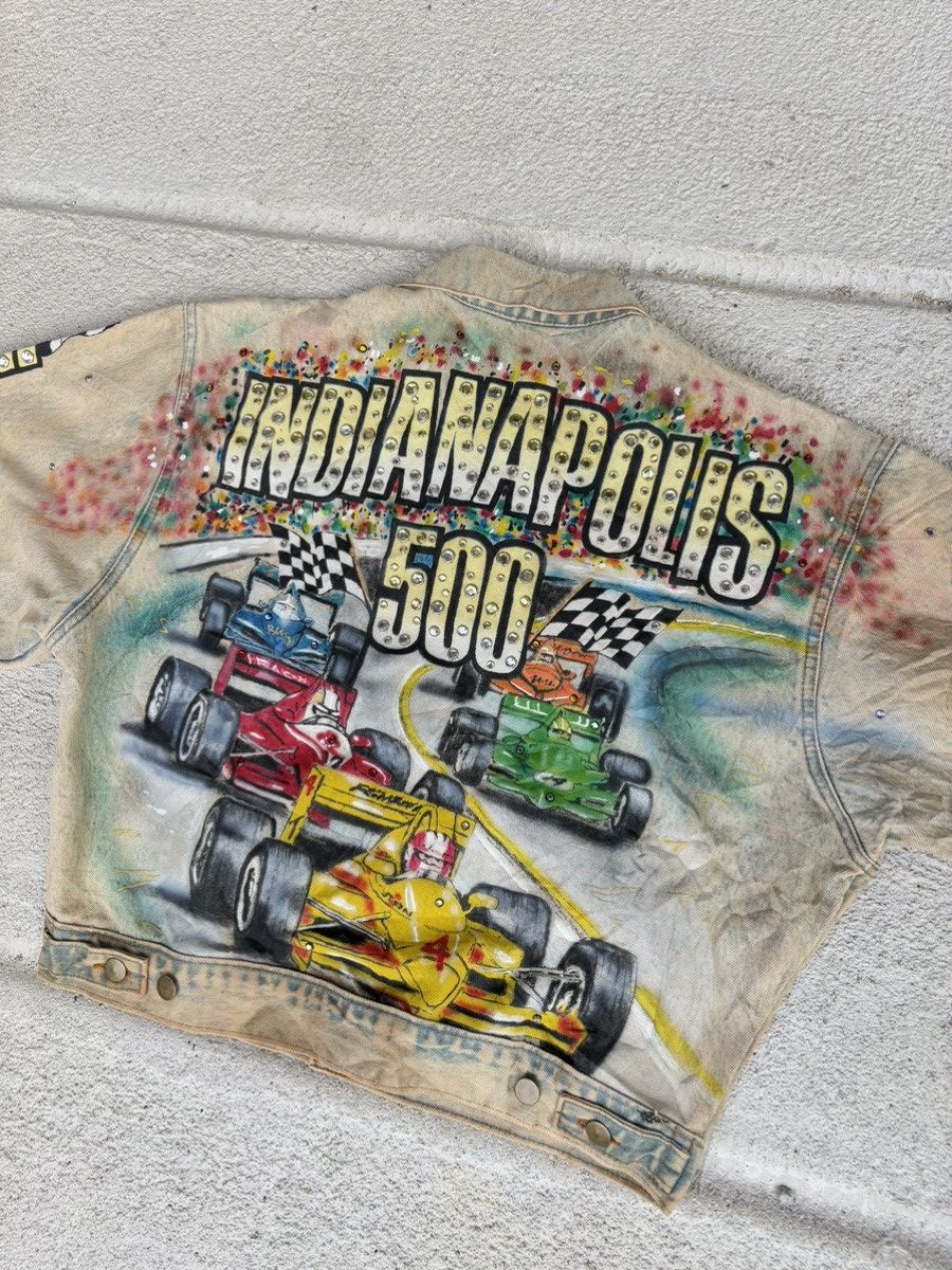 Vintage Tony Alamo Denim Jacket Vintage 80s Indy 500 Racing Size US XL / EU 56 / 4 - 9 Thumbnail