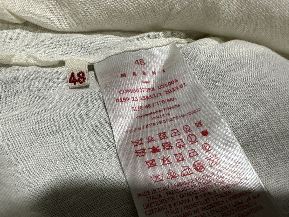Marni × No Vacancy Inn 🔥Marni x No Vacancy Inn Linen Shirt In Limestone Size US XL / EU 56 / 4 - 11 Thumbnail