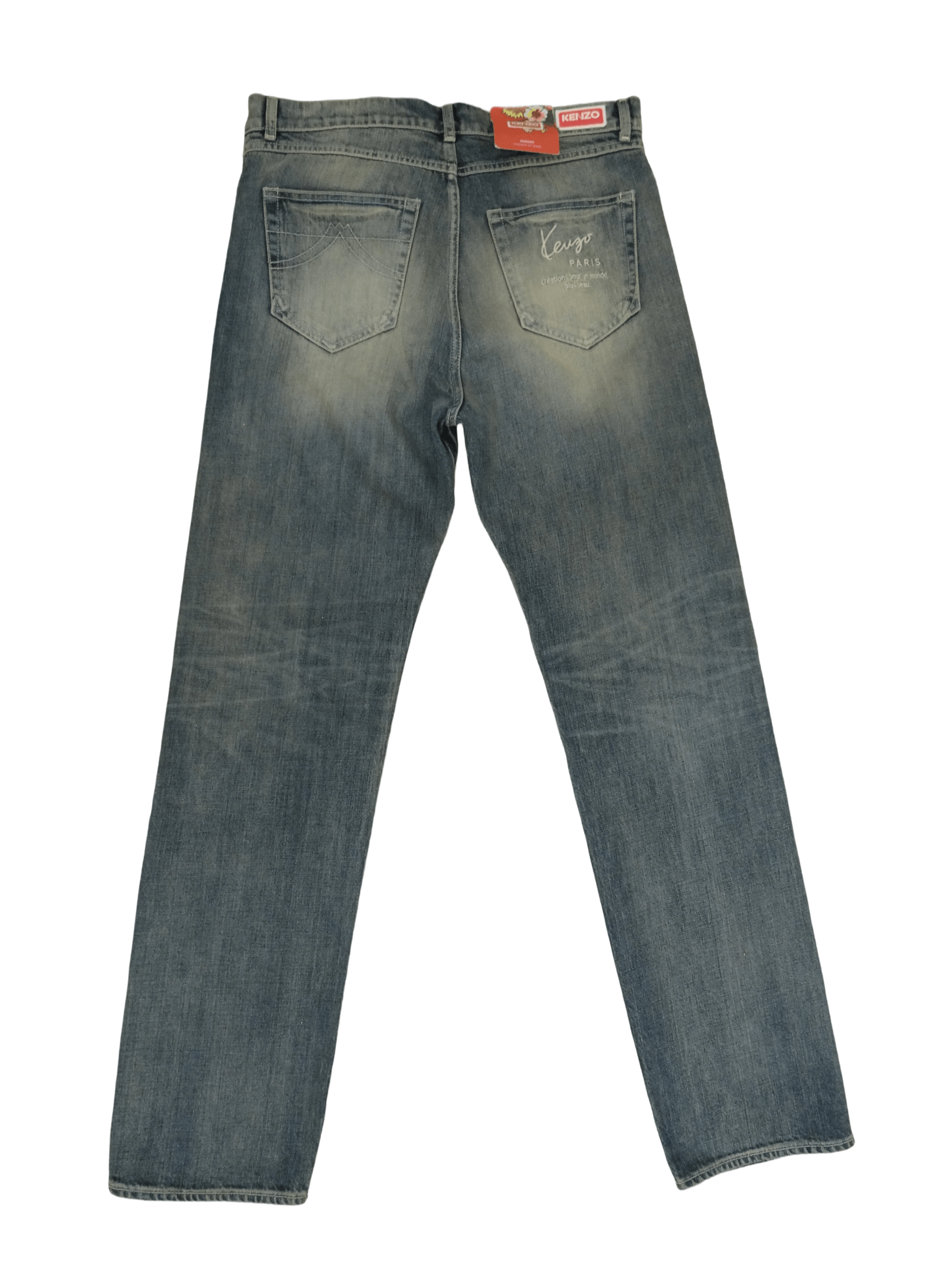Kenzo Vintage Kenzo Paris Asagao Straight Leg Jeans (Early 2000s) Size US 30 / EU 46 - 3 Thumbnail