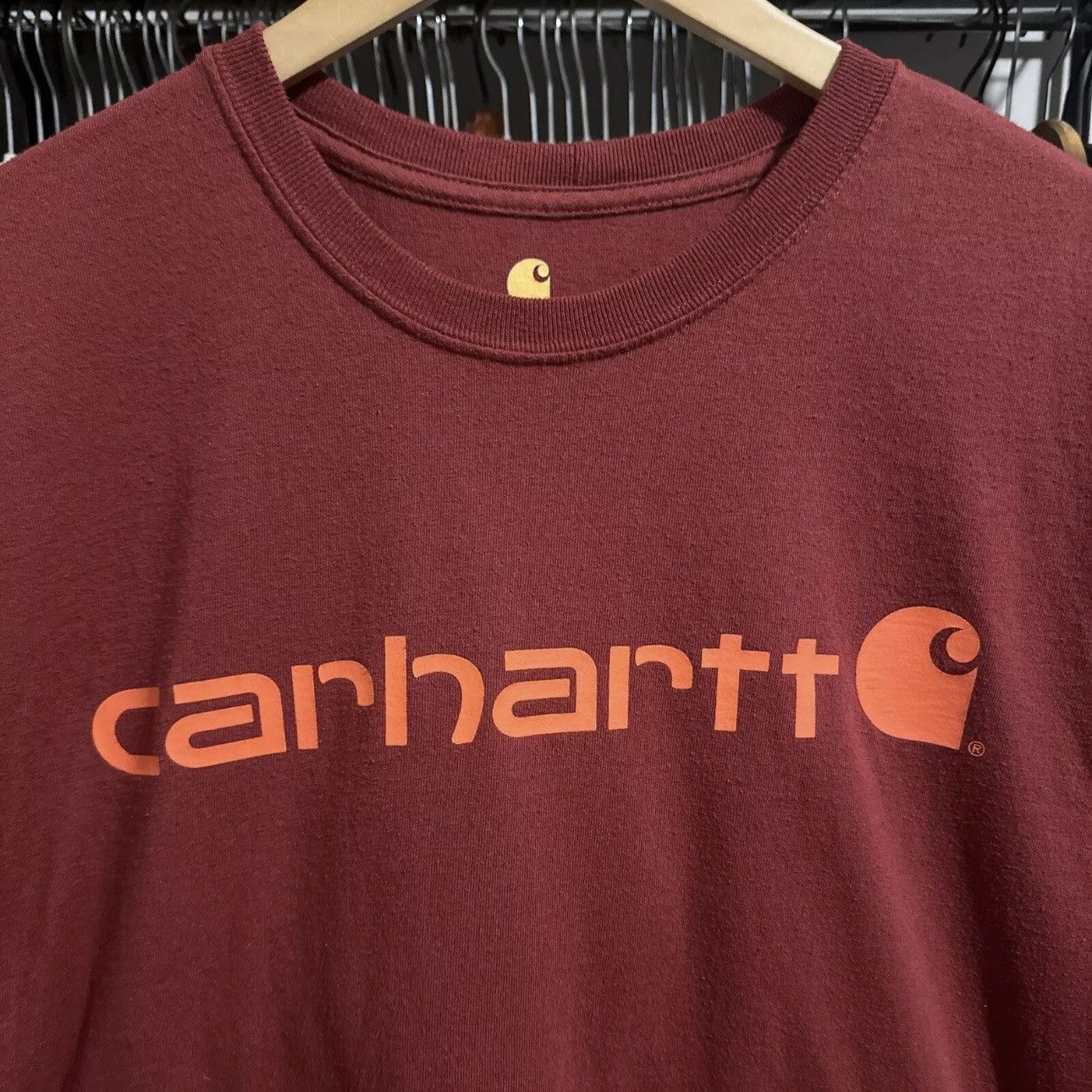 Carhartt Carhartt Shirt Red Spell Out Original Fit Workwear Crewneck Size US M / EU 48-50 / 2 - 2 Thumbnail