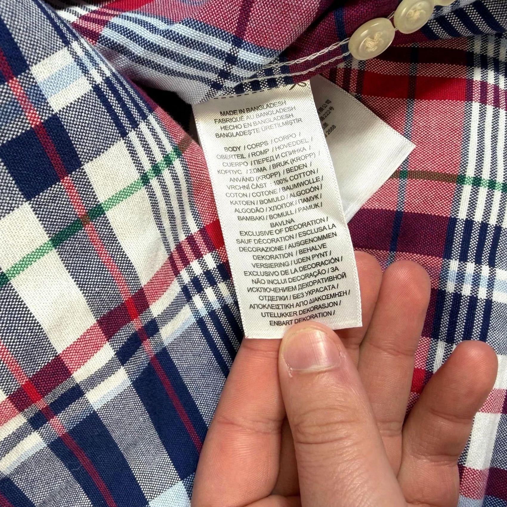 Polo Ralph Lauren Polo Ralph Lauren Shirt Men L Blue Plaid Long Sleeve Button Slim Fit Heritage Size US L / EU 52-54 / 3 - 6 Thumbnail