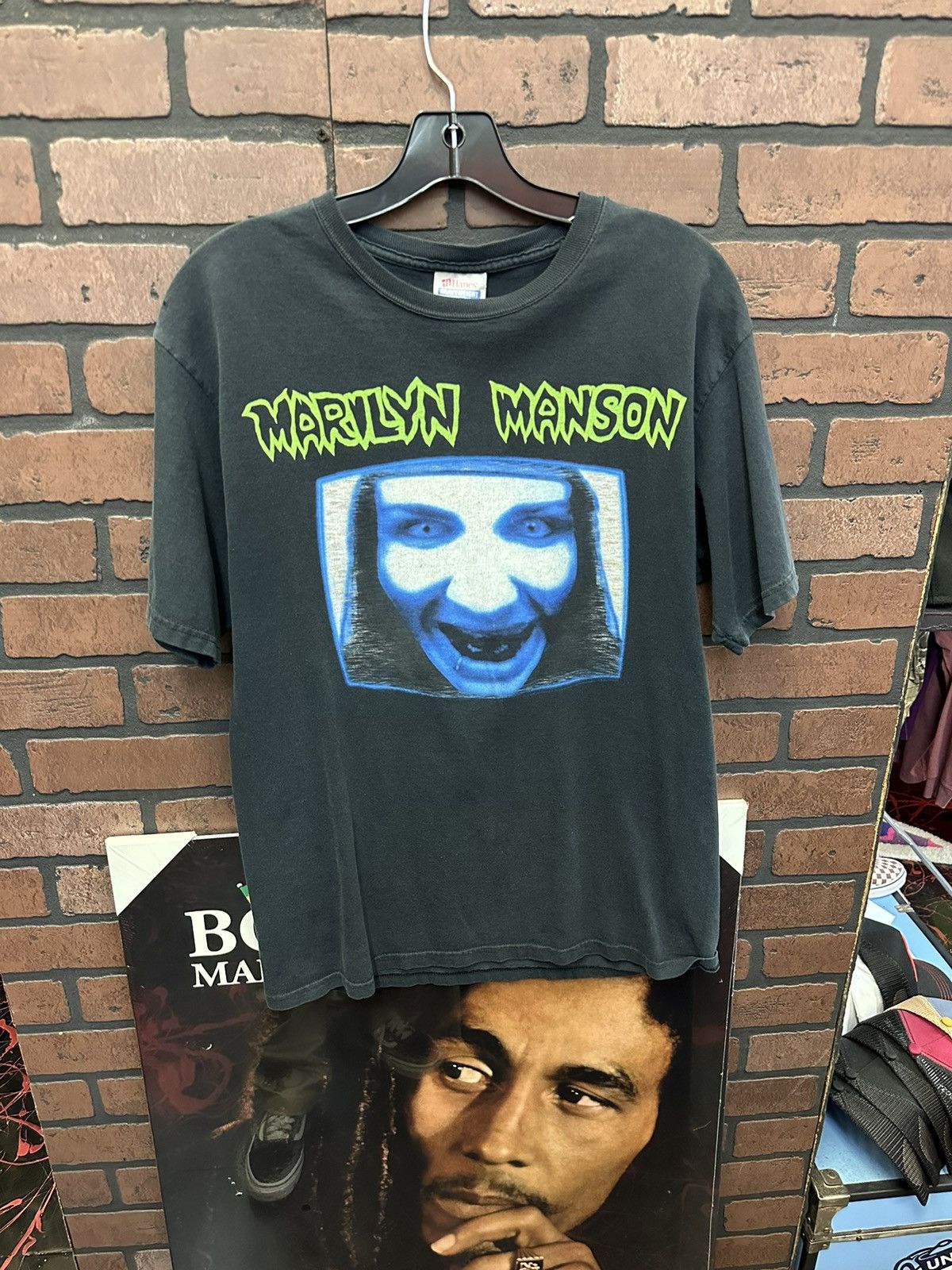 image of Vintage Marilyn Mason Tee in Black, Men's (Size Medium)