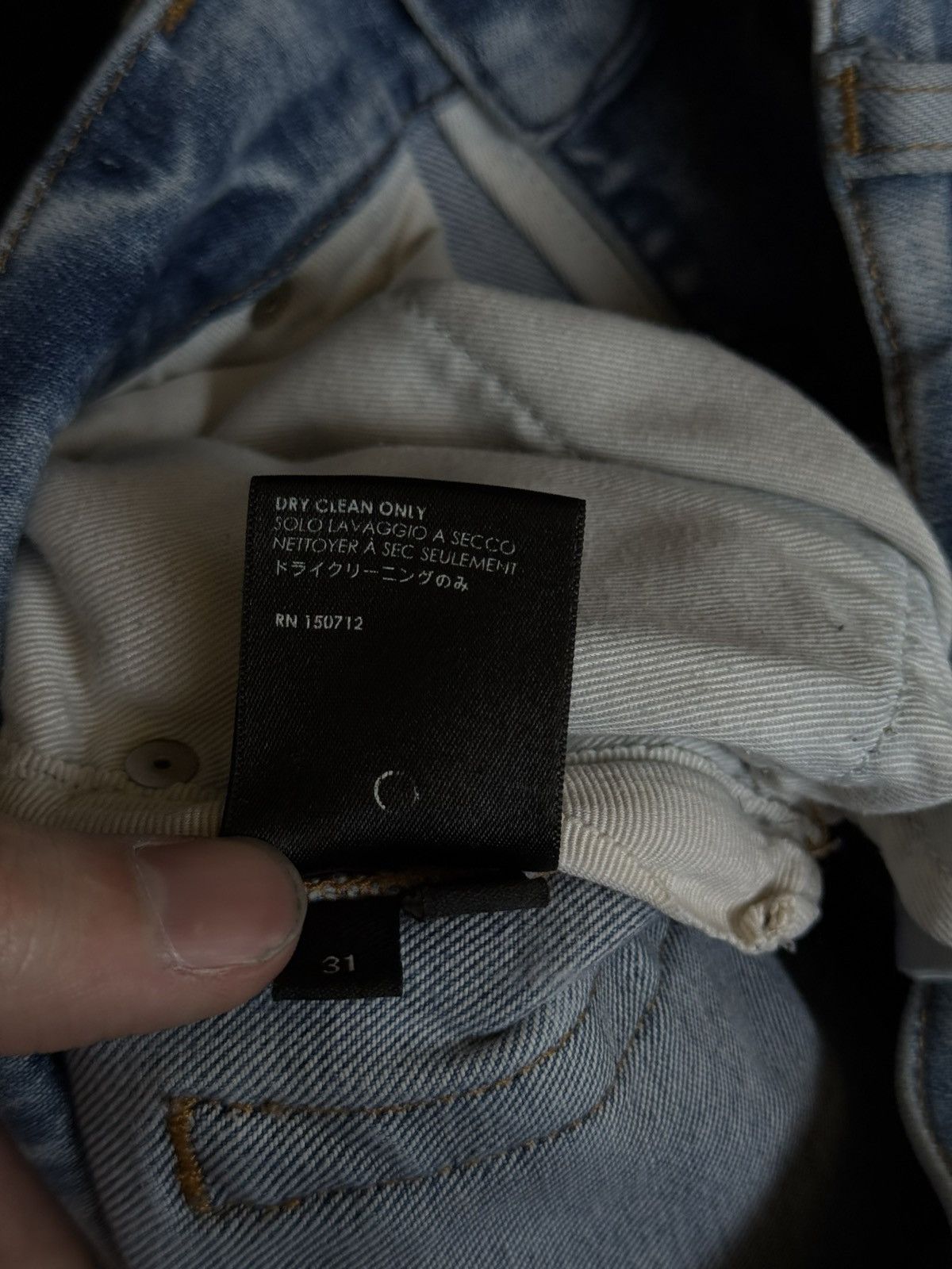 Amiri Amiri Blue Jeans Black Bandanna Patch Size 31 Flawless 🧼 Size US 31 - 18 Thumbnail