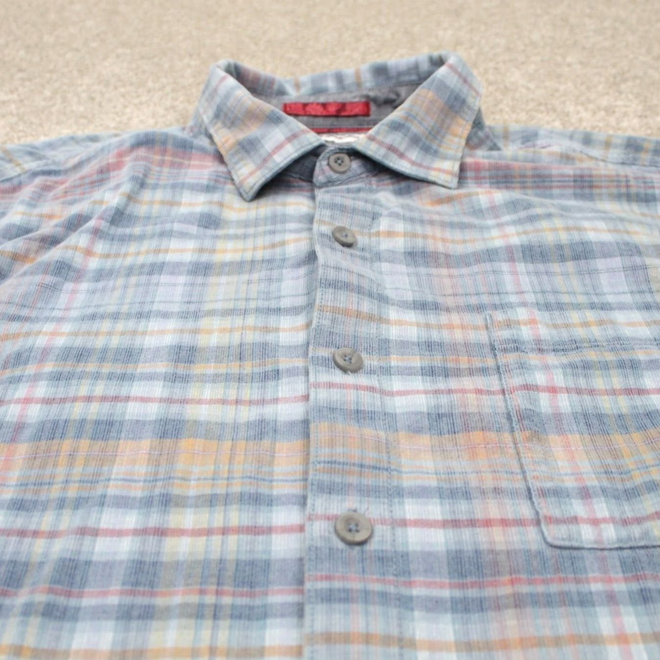 Tommy Bahama Tommy Bahama Shirt Mens XL Blue Madras Textured Cotton Long Sleeve Button Up Size US XL / EU 56 / 4 - 4 Thumbnail