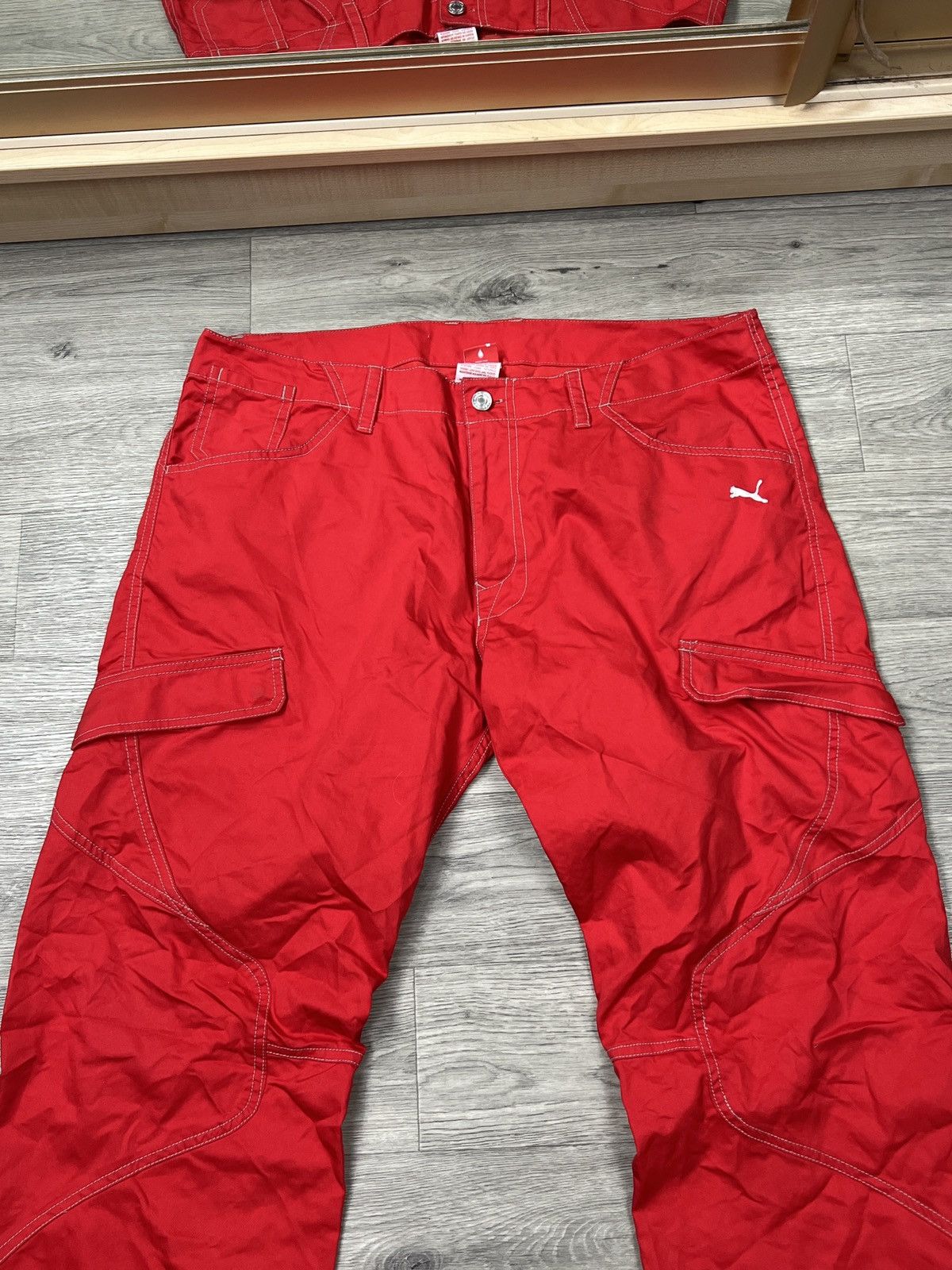 Puma Puma x Ducati Corse MotoGP Team Issue Cargo Pants Red Sz 36 Size US 36 / EU 52 - 3 Thumbnail