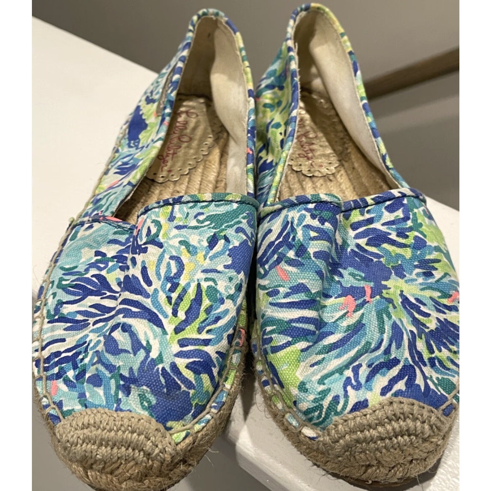 Lilly Pulitzer Lilly Pulitzer Lia Wade and Sea Multicolor Printed Espadrille 8 Women Sandal Flat Multicolor 8 Size US 8 / IT 38 - 5 Thumbnail