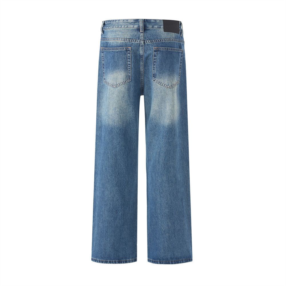 Vintage Men's American retro versatile casual washed jeans Size US 32 / EU 48 - 2 Thumbnail