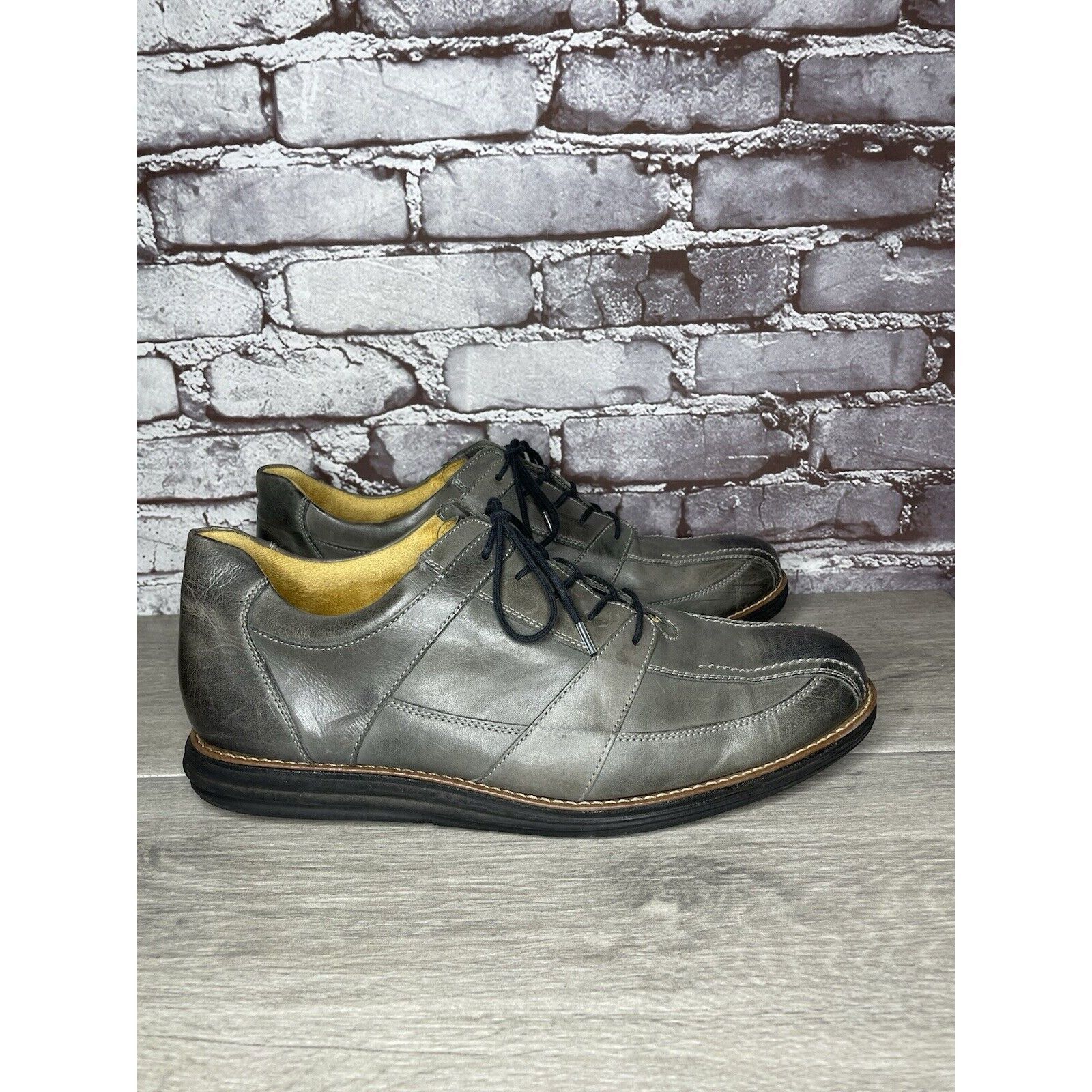 Sandro Moscoloni Sandro Moscoloni Gray Leather Bicycle Toe Oxfords Lace Shoes Size US 13 / EU 46 - 3 Thumbnail