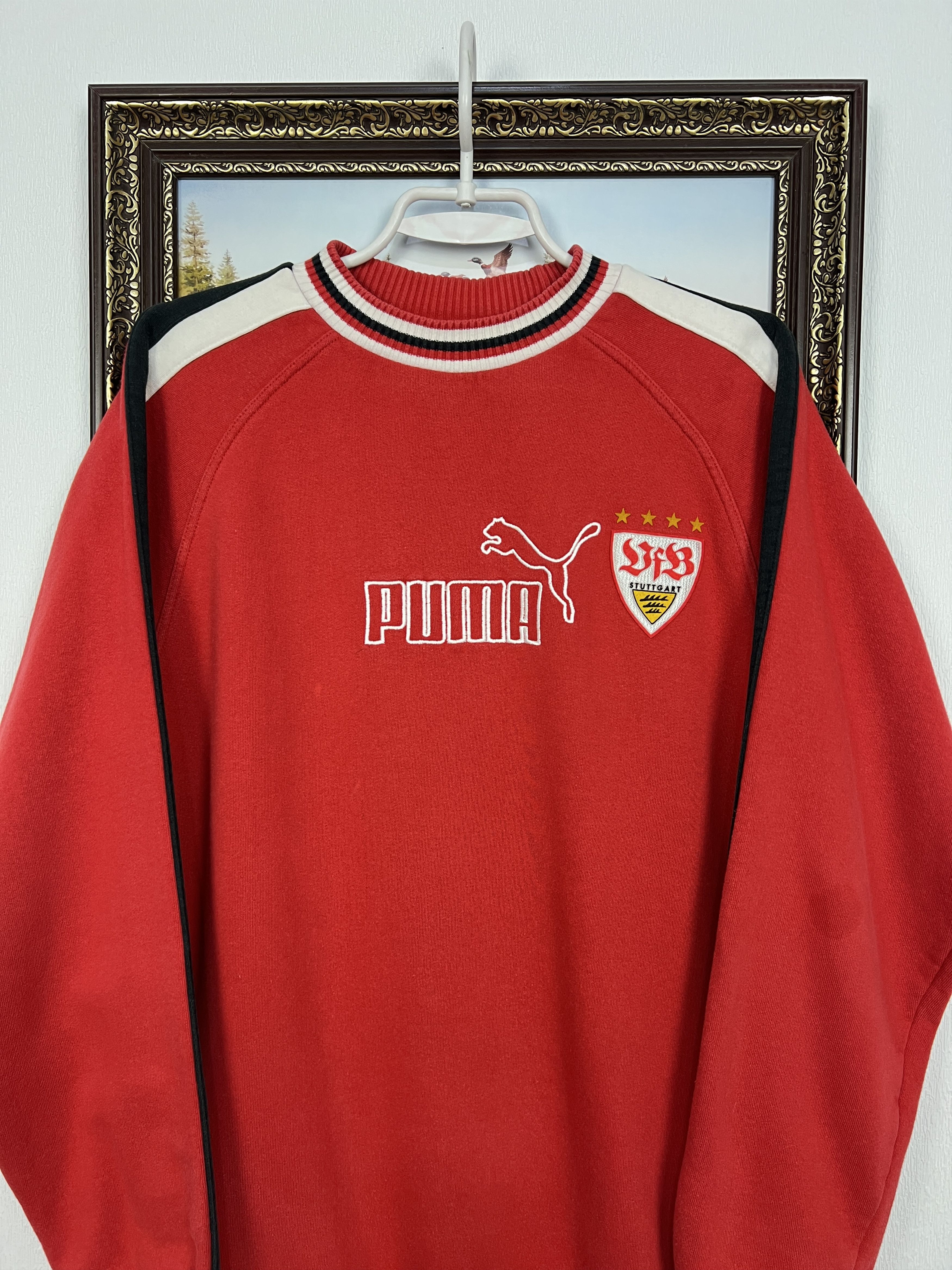 Puma Vintage 90's Puma VfB Stuttgart Football Sweatshirt Soccer Size US S / EU 44-46 / 1 - 2 Thumbnail