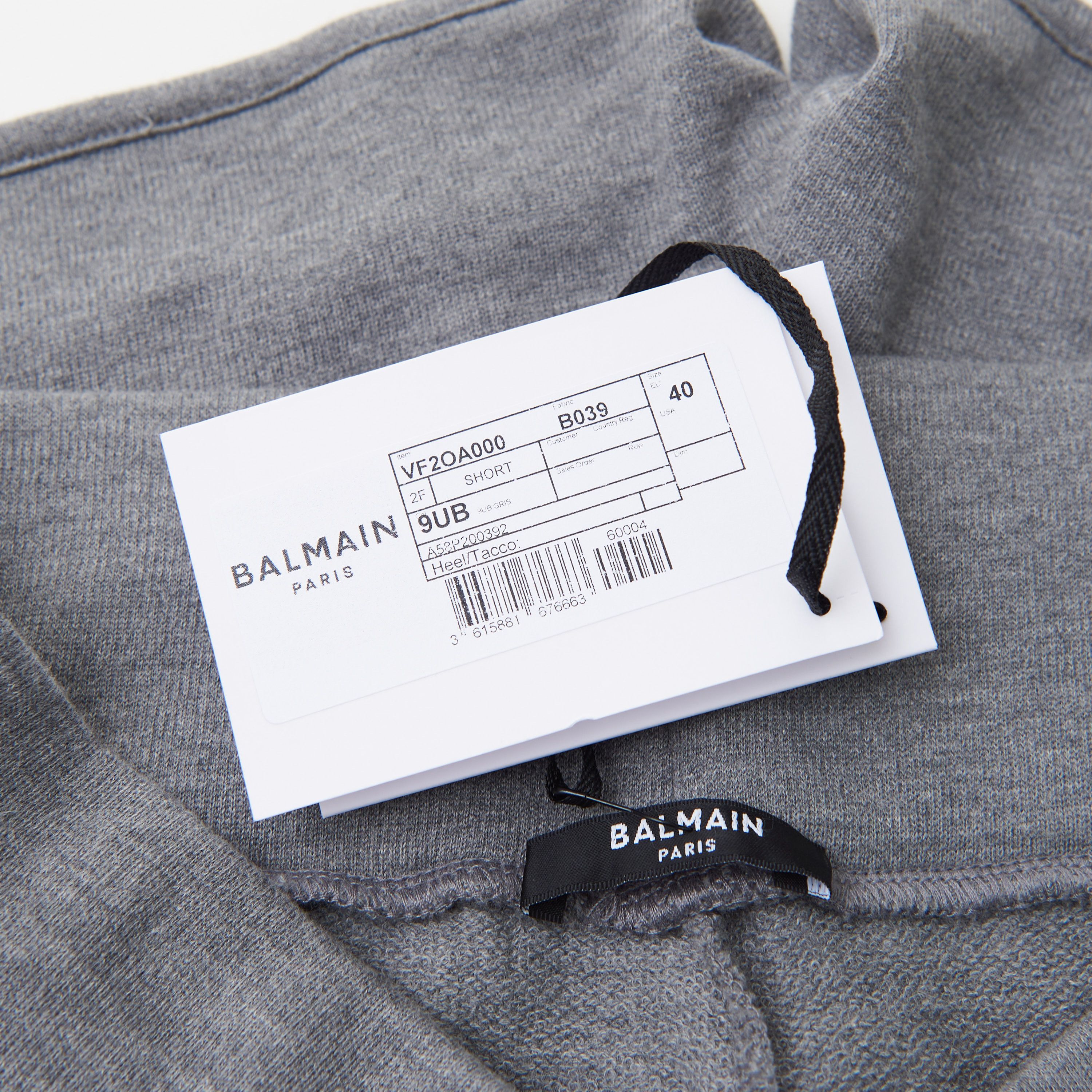 Balmain Heather Gray Cashmere & Cotton Shorts With Monogram Logo Size 32" / US 10 / IT 46 - 9 Thumbnail