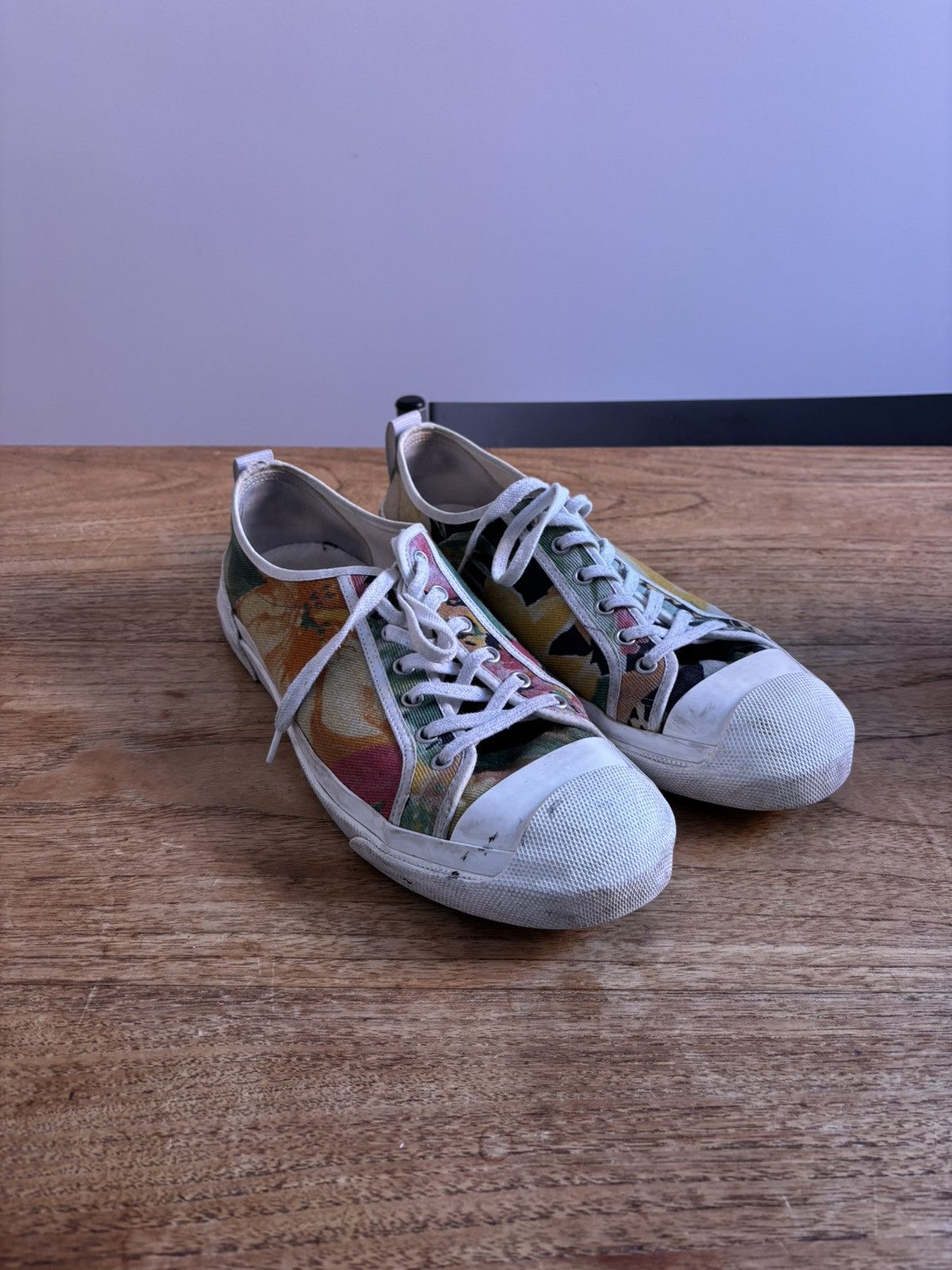 Dries Van Noten Floral printed canvas sneakers Size US 10 / EU 43 - 4 Thumbnail