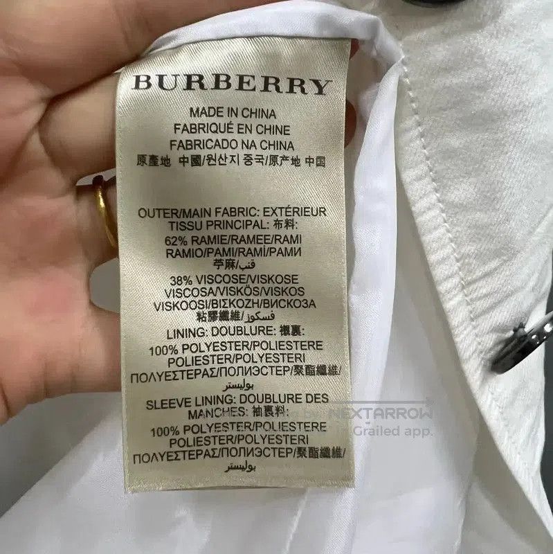 Burberry Burberry Women's White Cotton Spring Jacket. Size XXS / US 00 / IT 34 - 3 Thumbnail