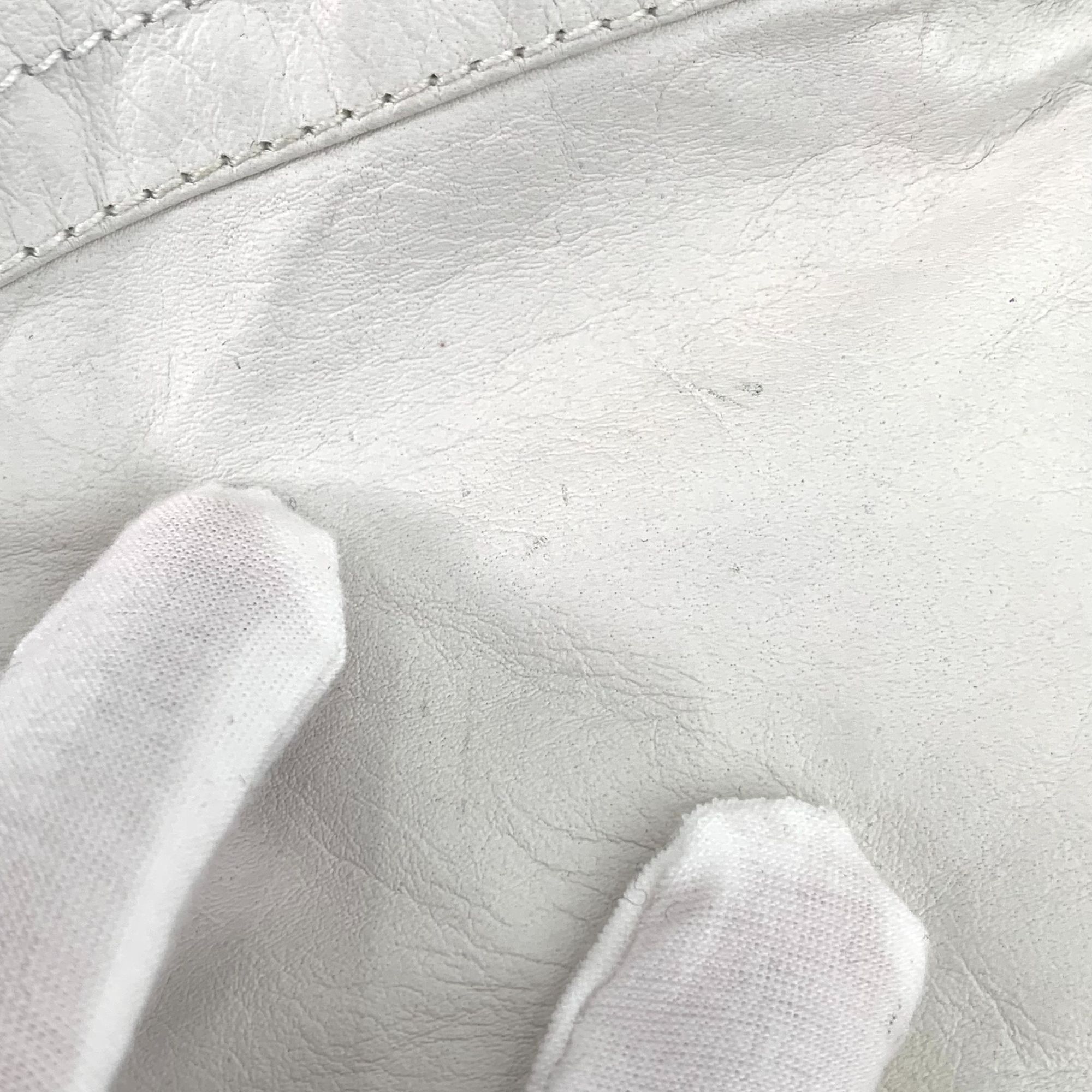Gucci Gucci Mens Biker Jacket White Leather Size 50 Made In Italy Size US M / EU 48-50 / 2 - 5 Thumbnail