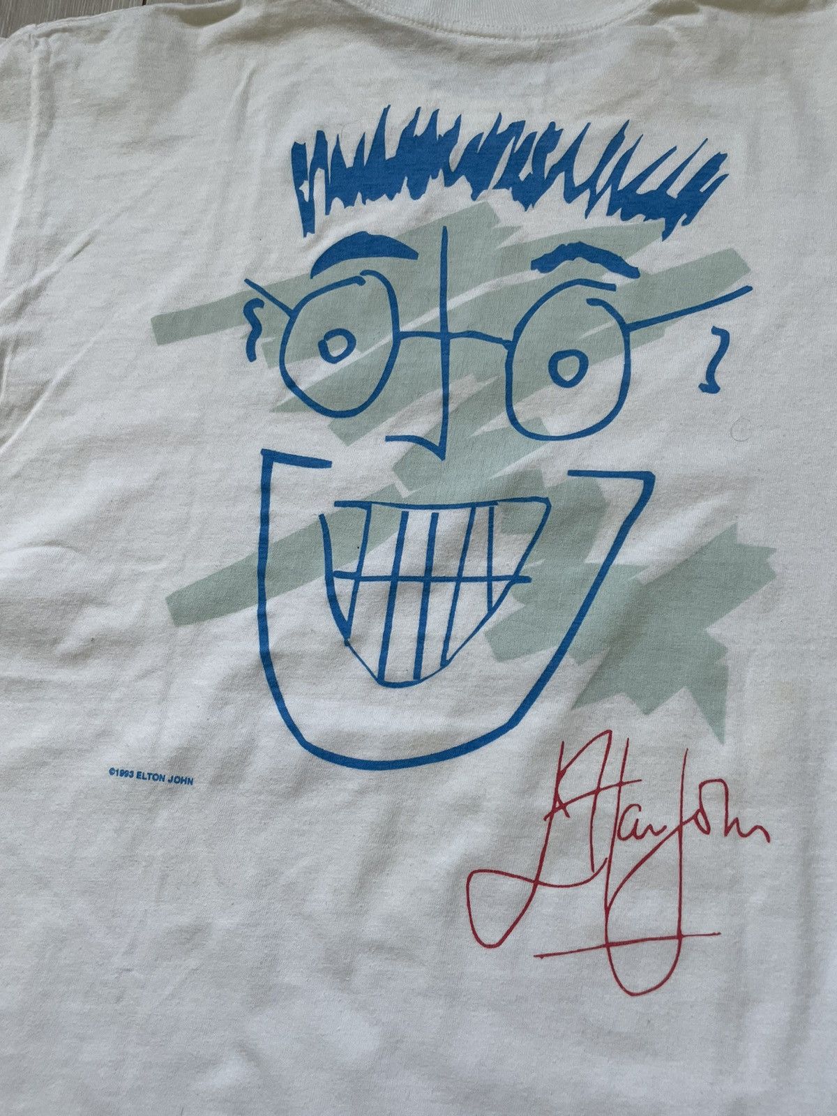 Hard Rock Cafe × Vintage Vintage Hard Rock Cafe Signature Series 1993 Elton John Face Size US L / EU 52-54 / 3 - 6 Thumbnail