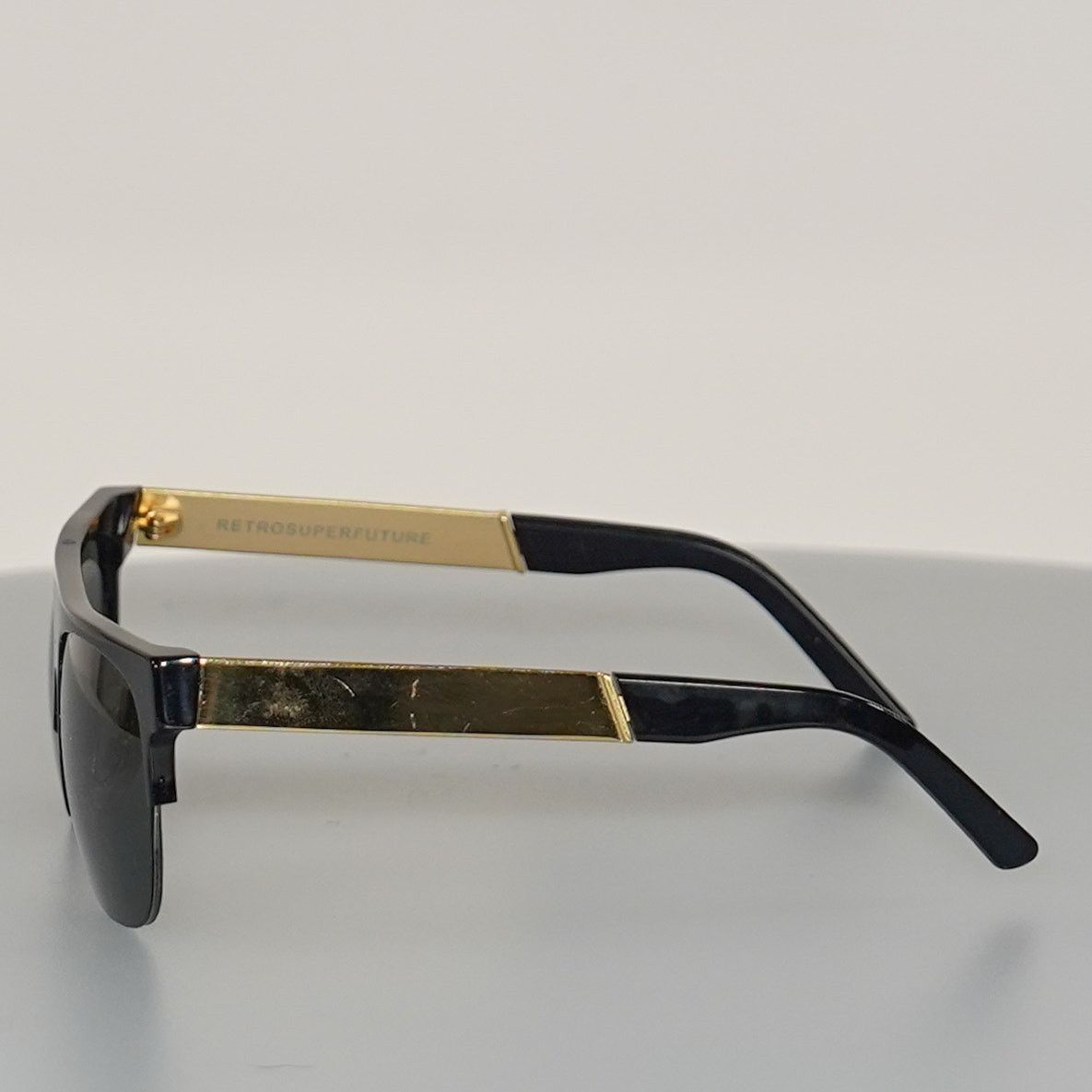 Retrosuperfuture Retrosuperfuture Flat Top Andrea Francis Sunglasses BLK/GLD Size ONE SIZE - 5 Thumbnail