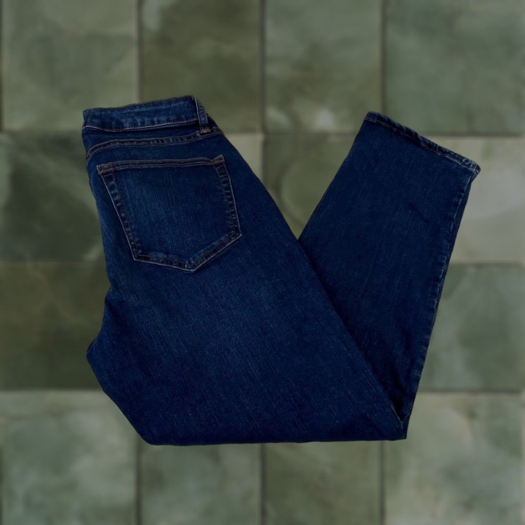 Vintage Daily Ritual Womens Cropped 28 Medium Wash Denim Jeans Mid Rise Girlfriend Size 28" / US 6 / IT 42 - 1 Thumbnail