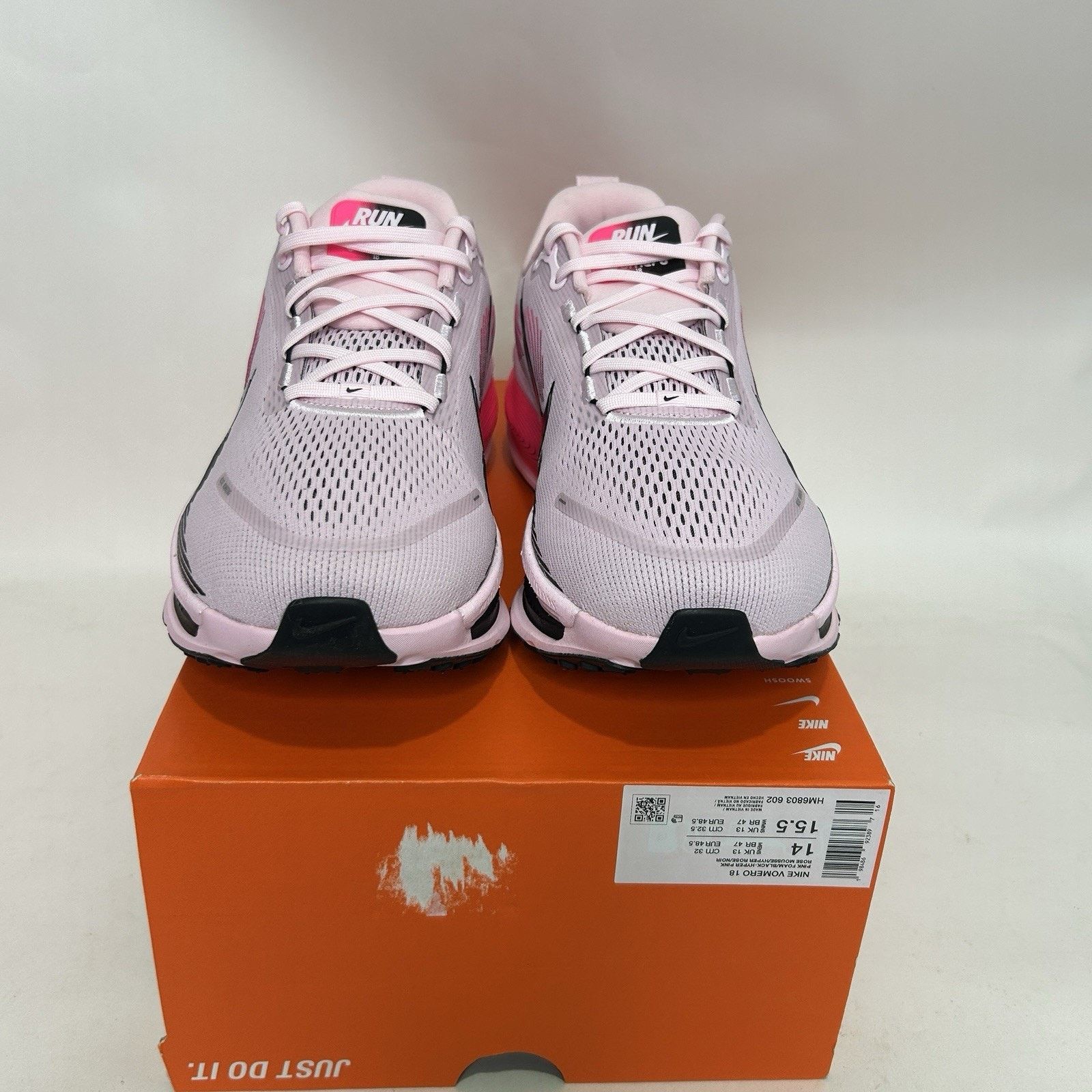 Nike Nike Vomero 18 “Pink Foam Hyper Pink Black” HM6803-602 Size US 14 / EU 47 - 2 Thumbnail