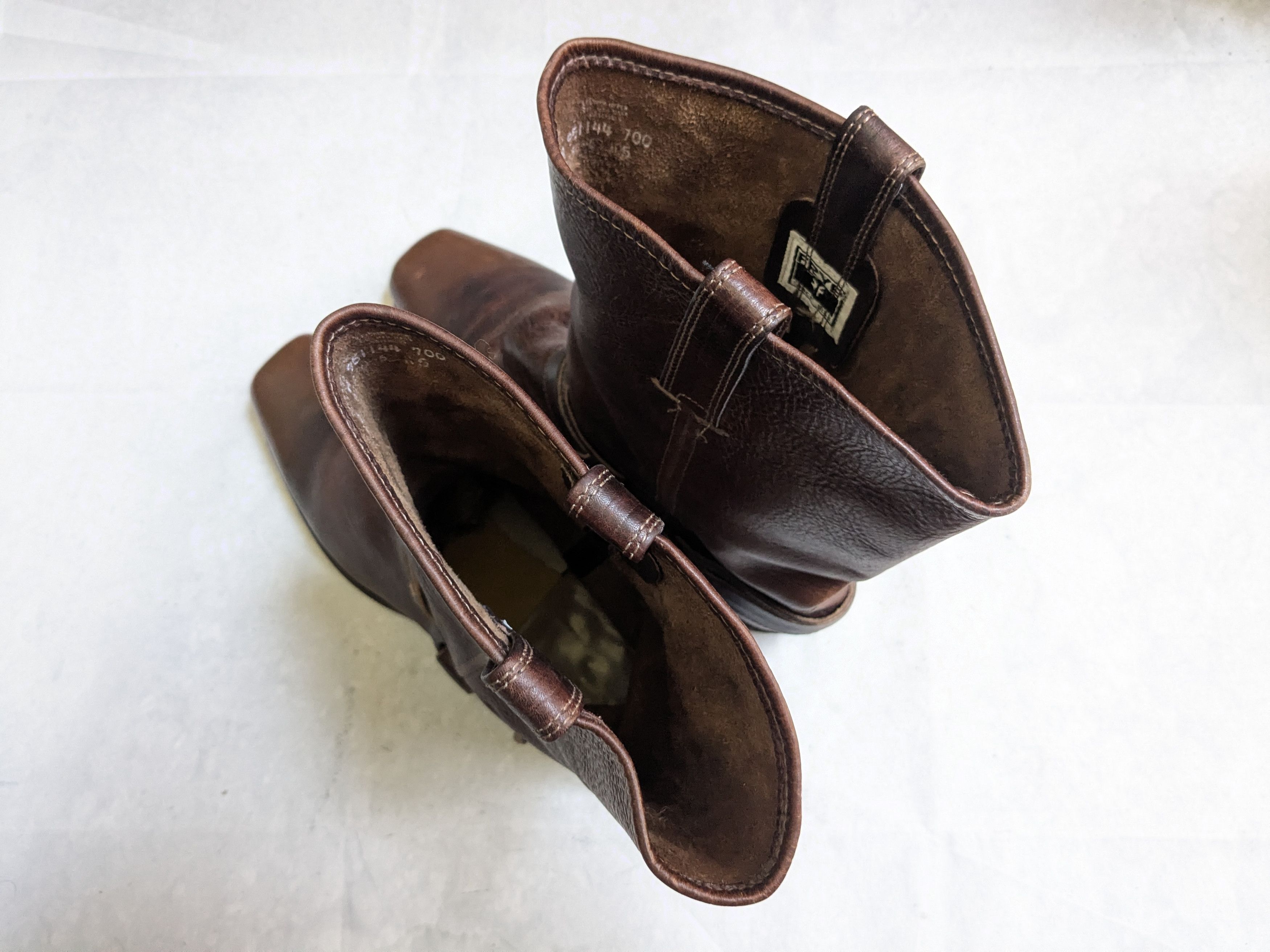 Frye Frye Harness Boots Belted Brown Leather 13 M Strap Size US 13 / EU 46 - 16 Thumbnail