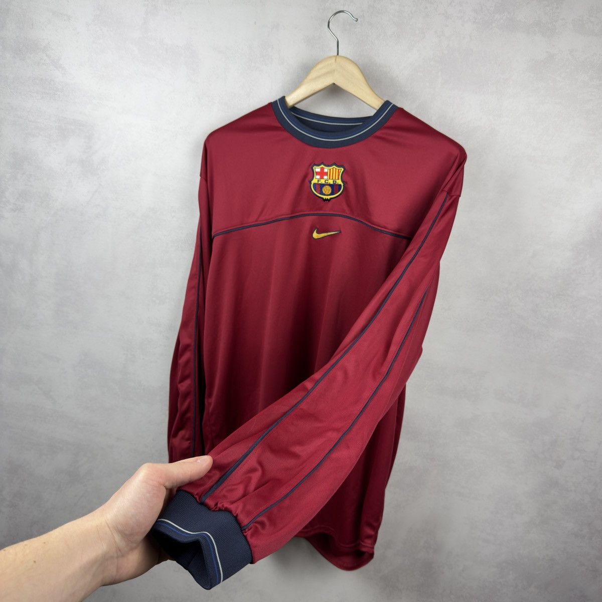 Nike FC Barcelona 99/00 Nike Longsleeve Training Top Jersey Size US XL / EU 56 / 4 - 10 Thumbnail