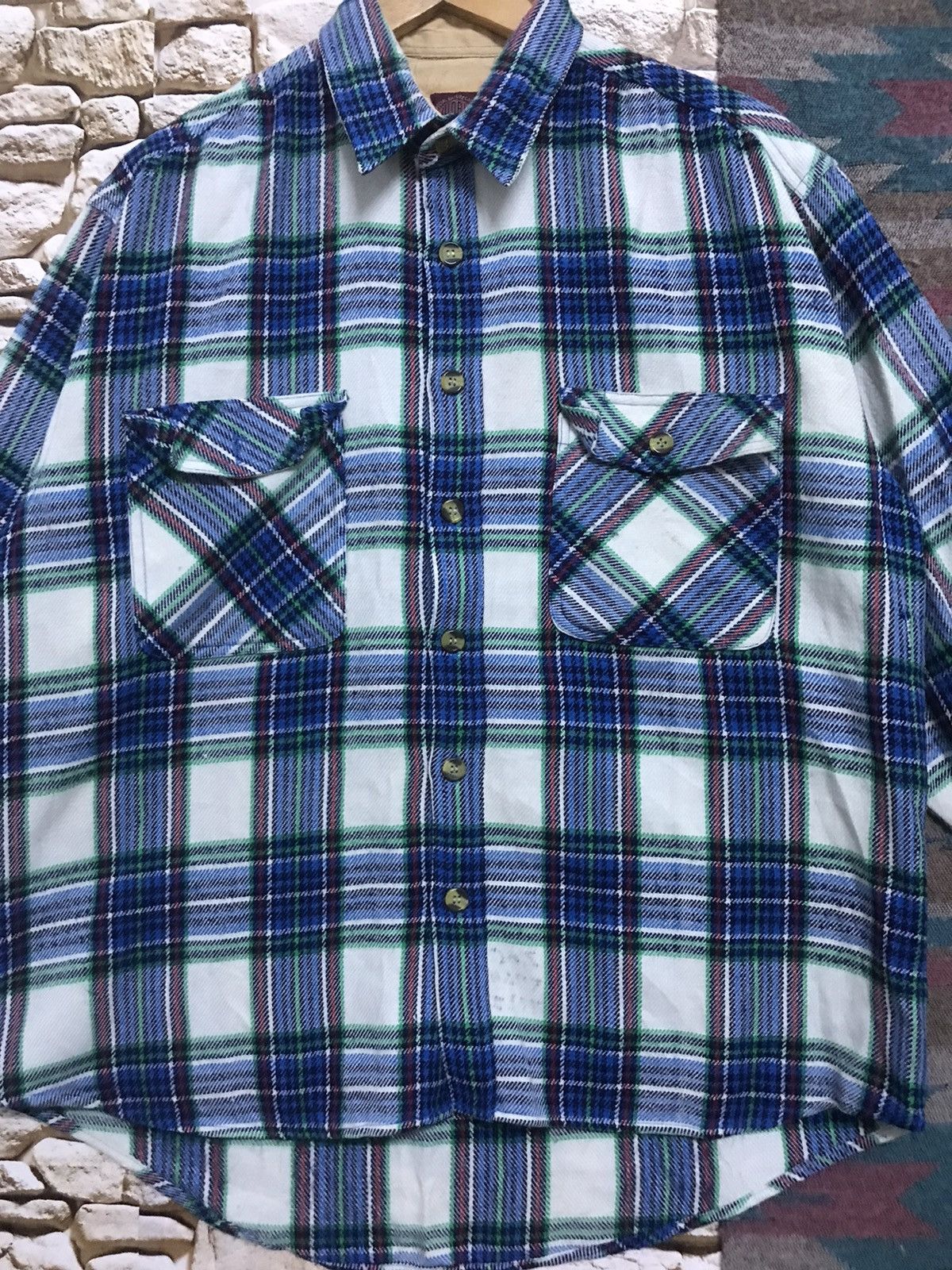 Vintage Vintage MuddyFox Work Wear Flannel Size US L / EU 52-54 / 3 - 3 Thumbnail